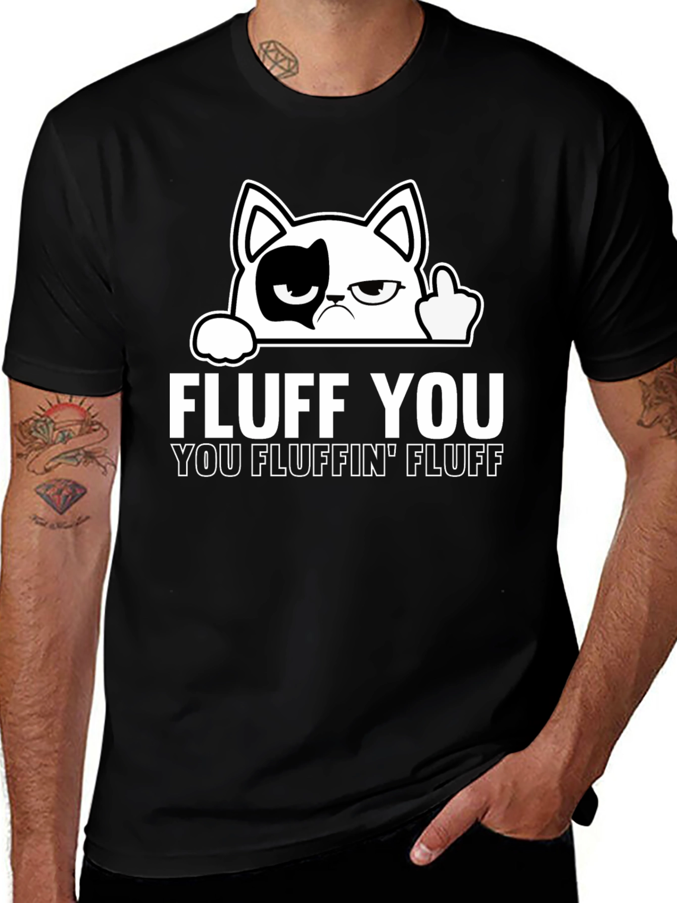 Fluff You Cat T-Shirt - Funny Graphic Tee