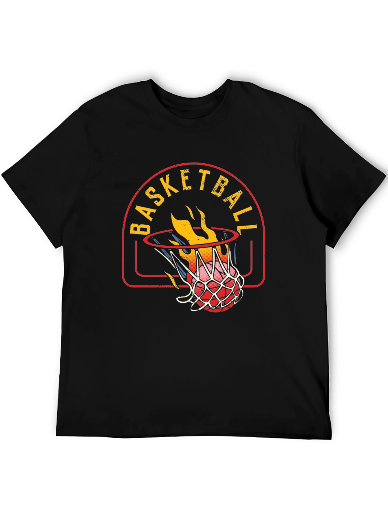 Flaming Basketball Graphic Tee