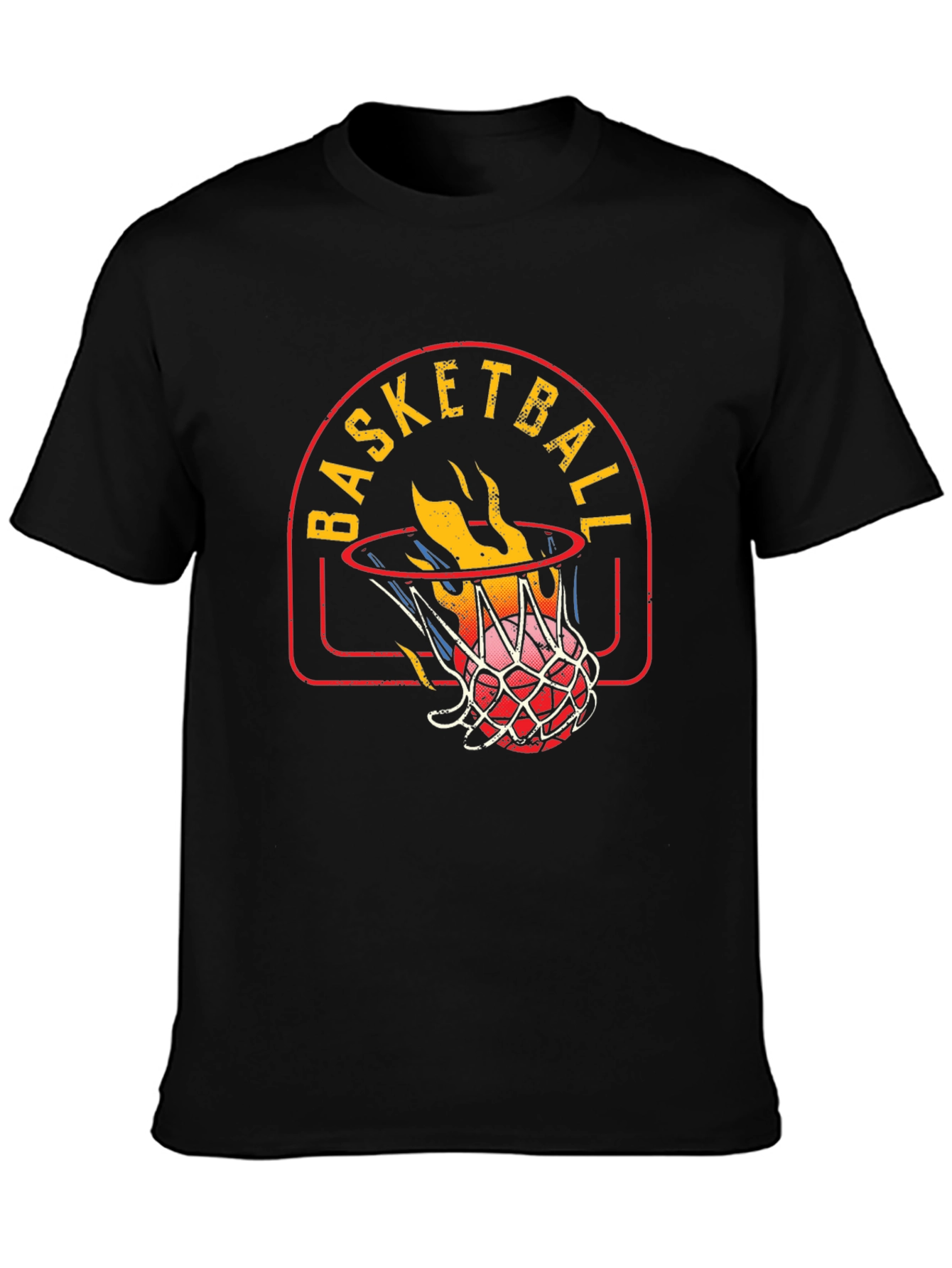 Flaming Basketball Graphic Tee