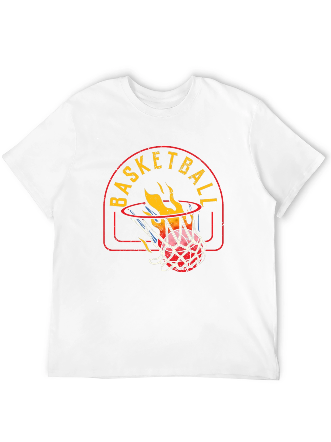 Flaming Basketball Graphic Tee