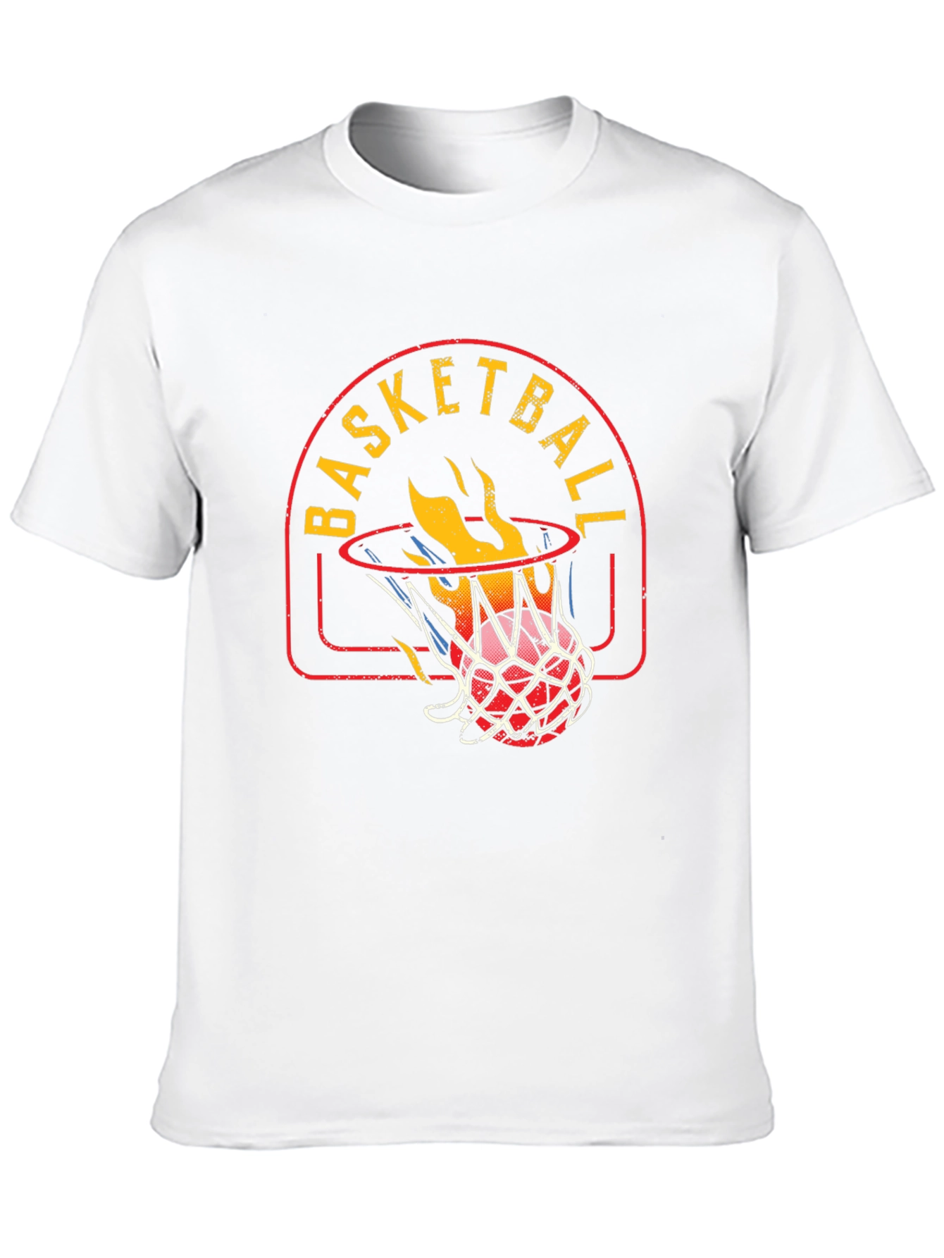 Flaming Basketball Graphic Tee