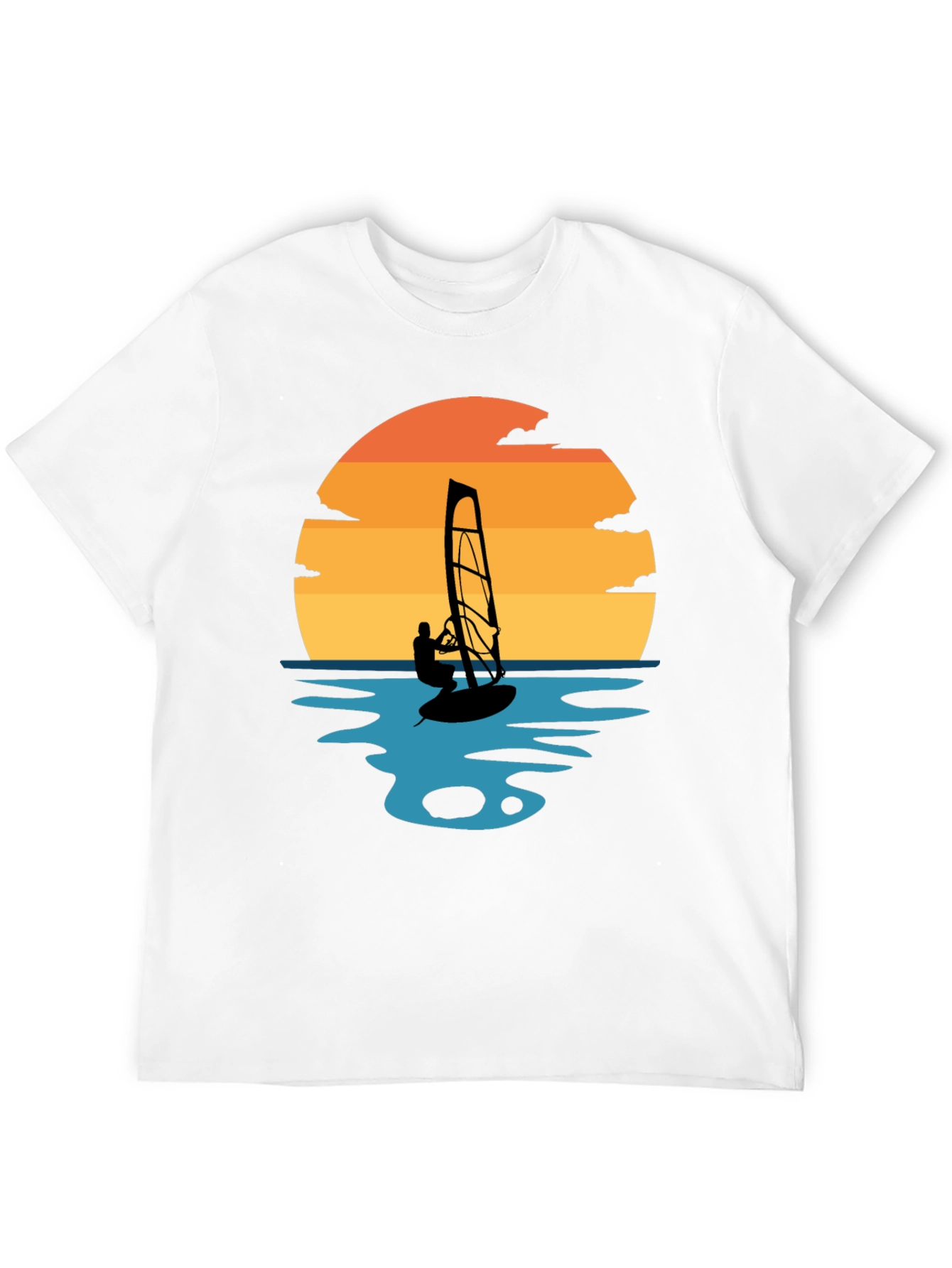 Windsurfing Sunset Graphic Tee - Coastal Vibes