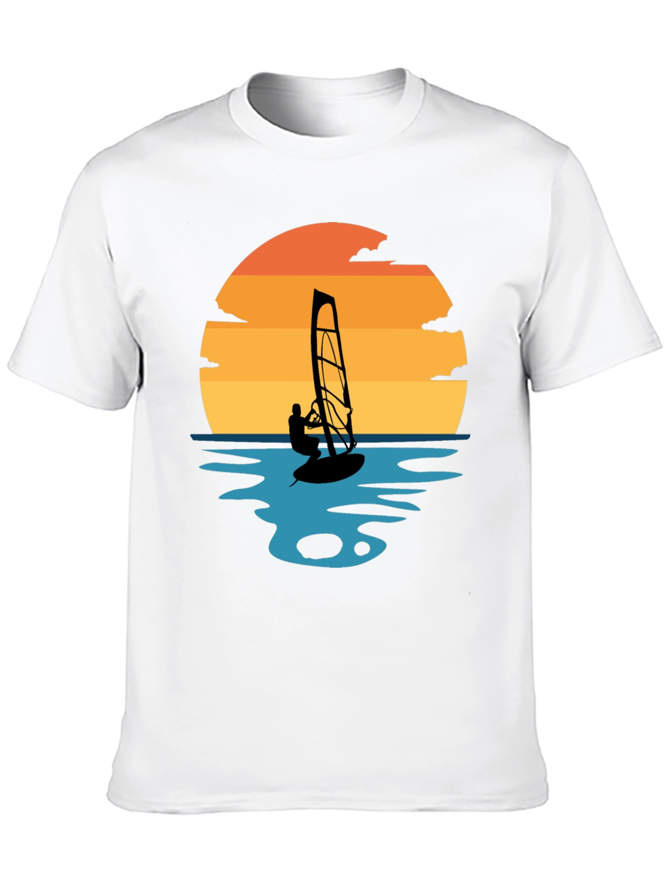 Windsurfing Sunset Graphic Tee - Coastal Vibes