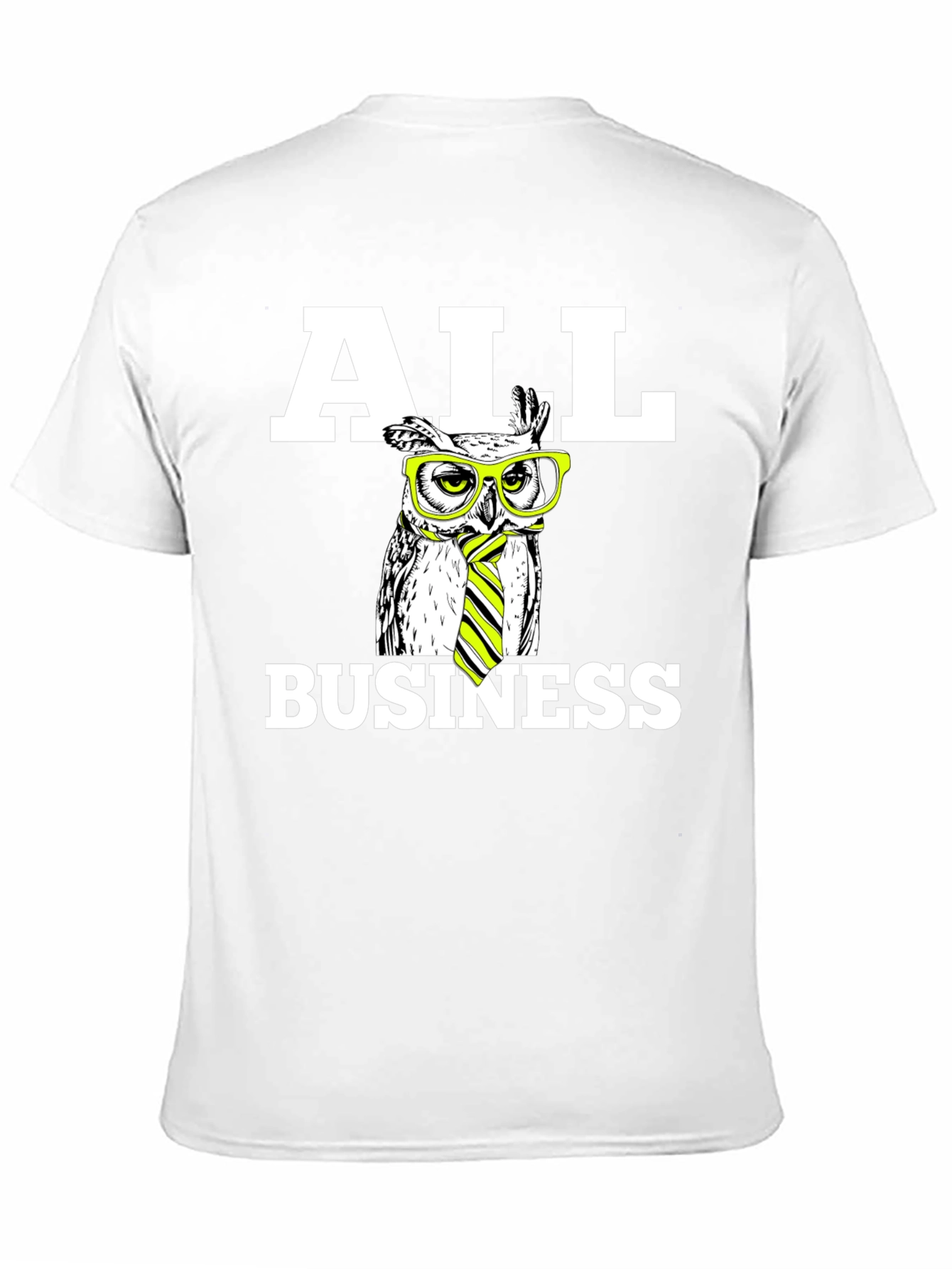 All Business Owl T-Shirt - Novelty Graphic Tee