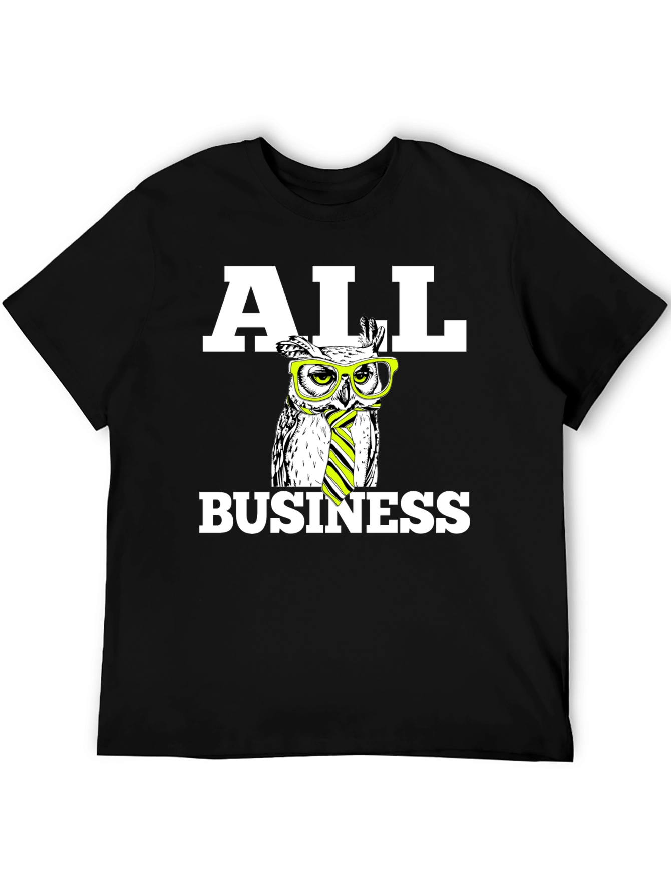 All Business Owl T-Shirt - Novelty Graphic Tee
