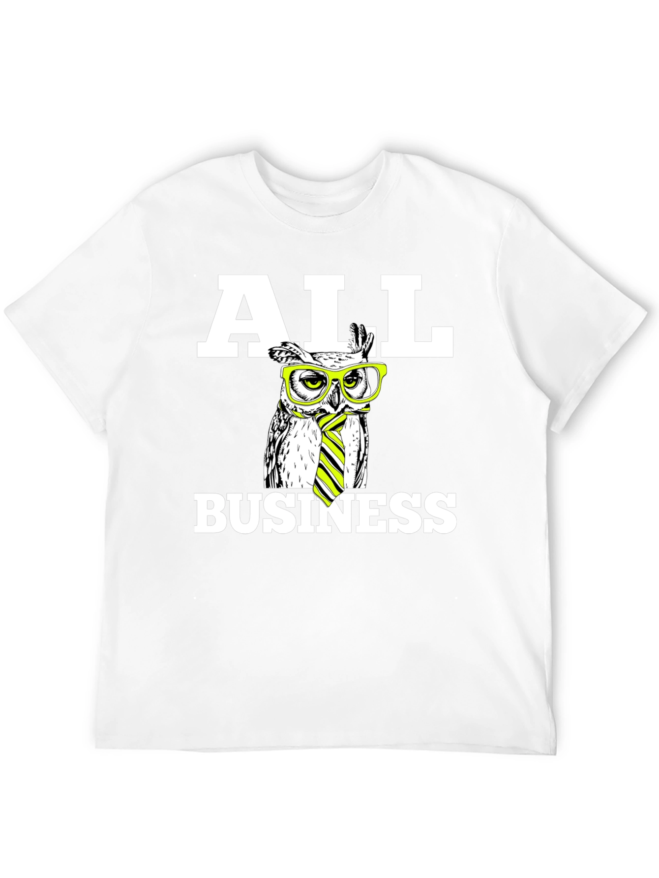 All Business Owl T-Shirt - Novelty Graphic Tee