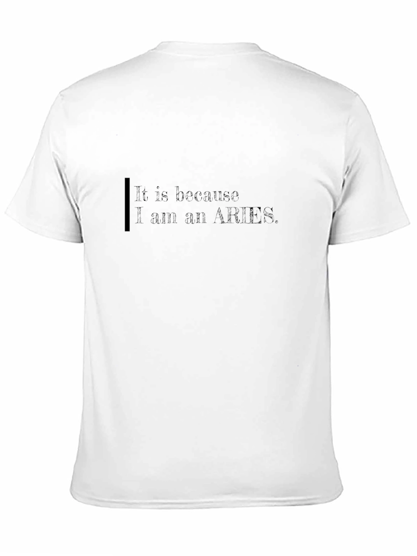 Aries Zodiac Graphic T-Shirt - Black