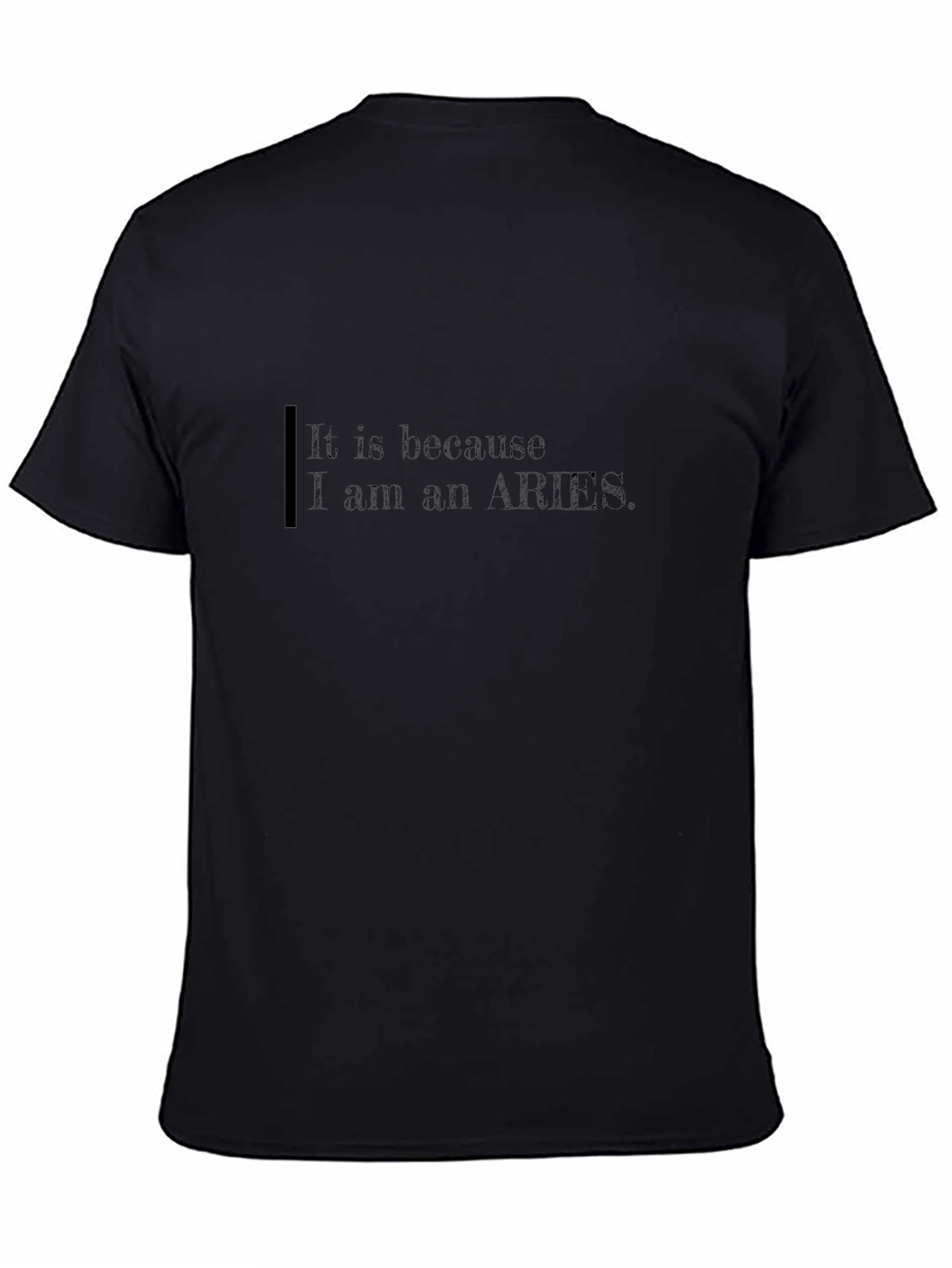 Aries Zodiac Graphic T-Shirt - Black