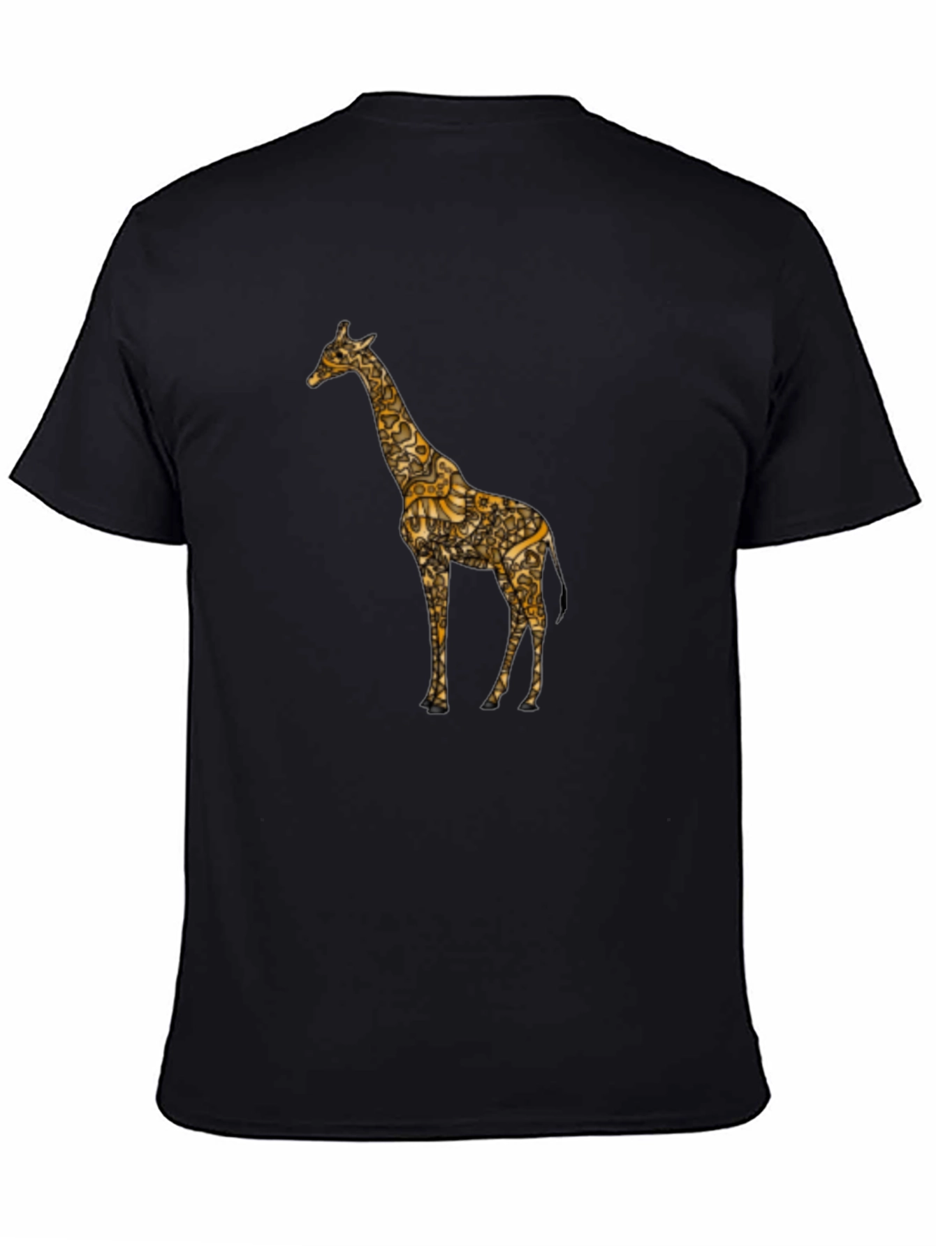 Black Giraffe Print Tee