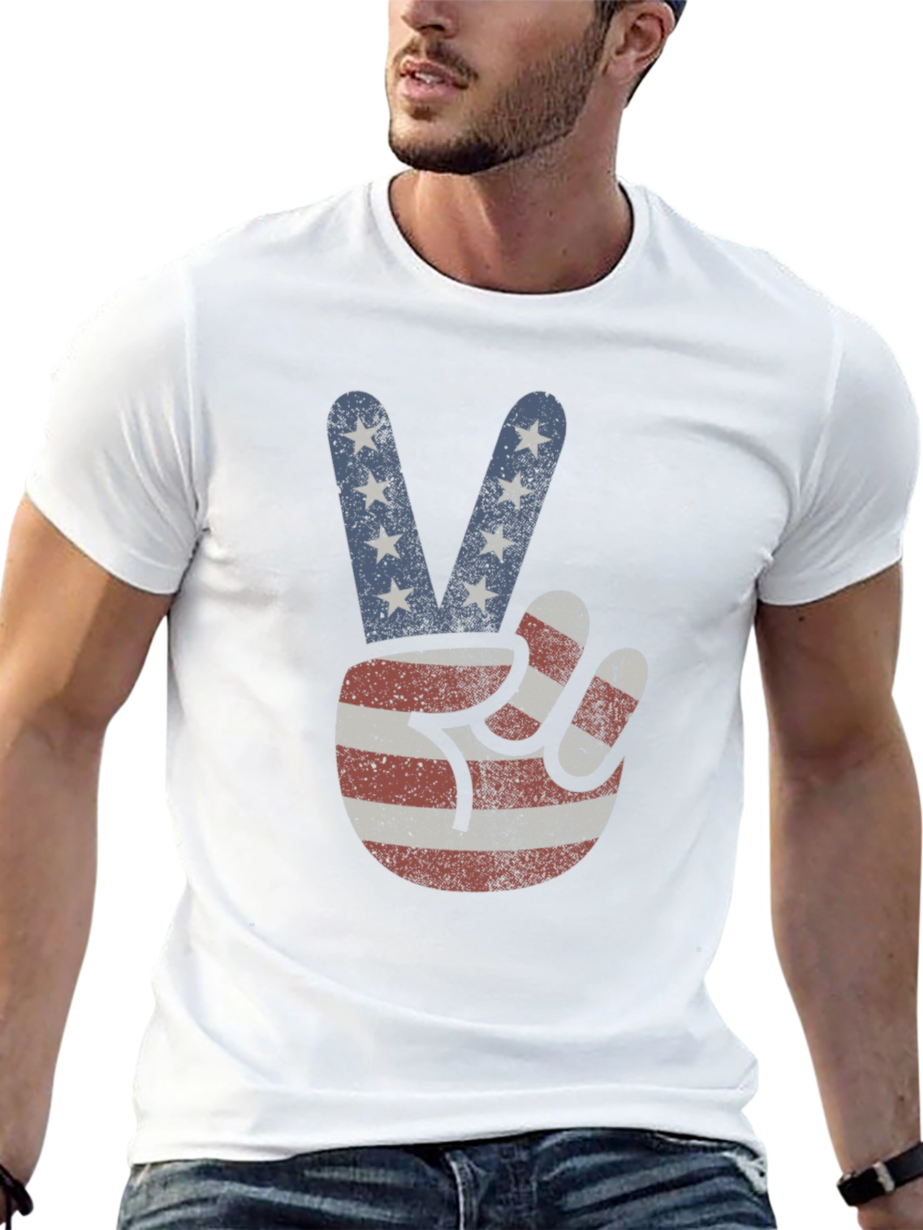 American Flag Peace Sign T-Shirt
