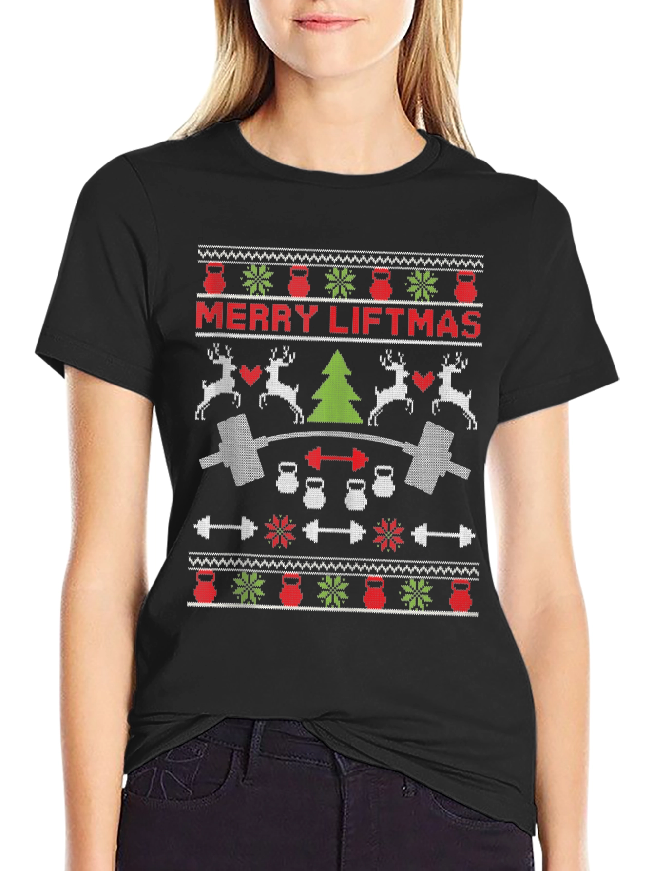 Merry Liftmas Ugly Christmas Sweater T-Shirt