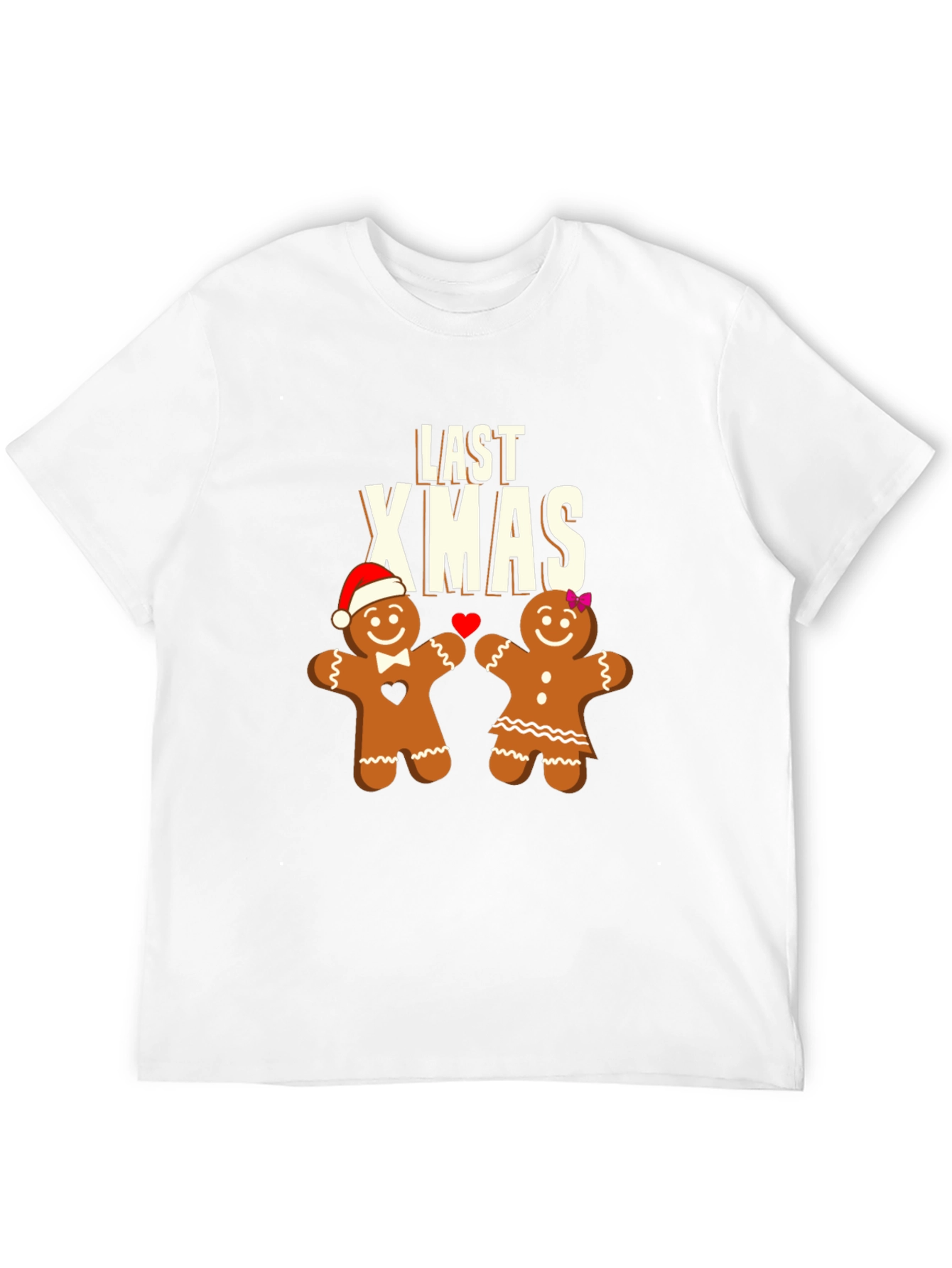 Last Xmas Gingerbread Couple Black T-Shirt