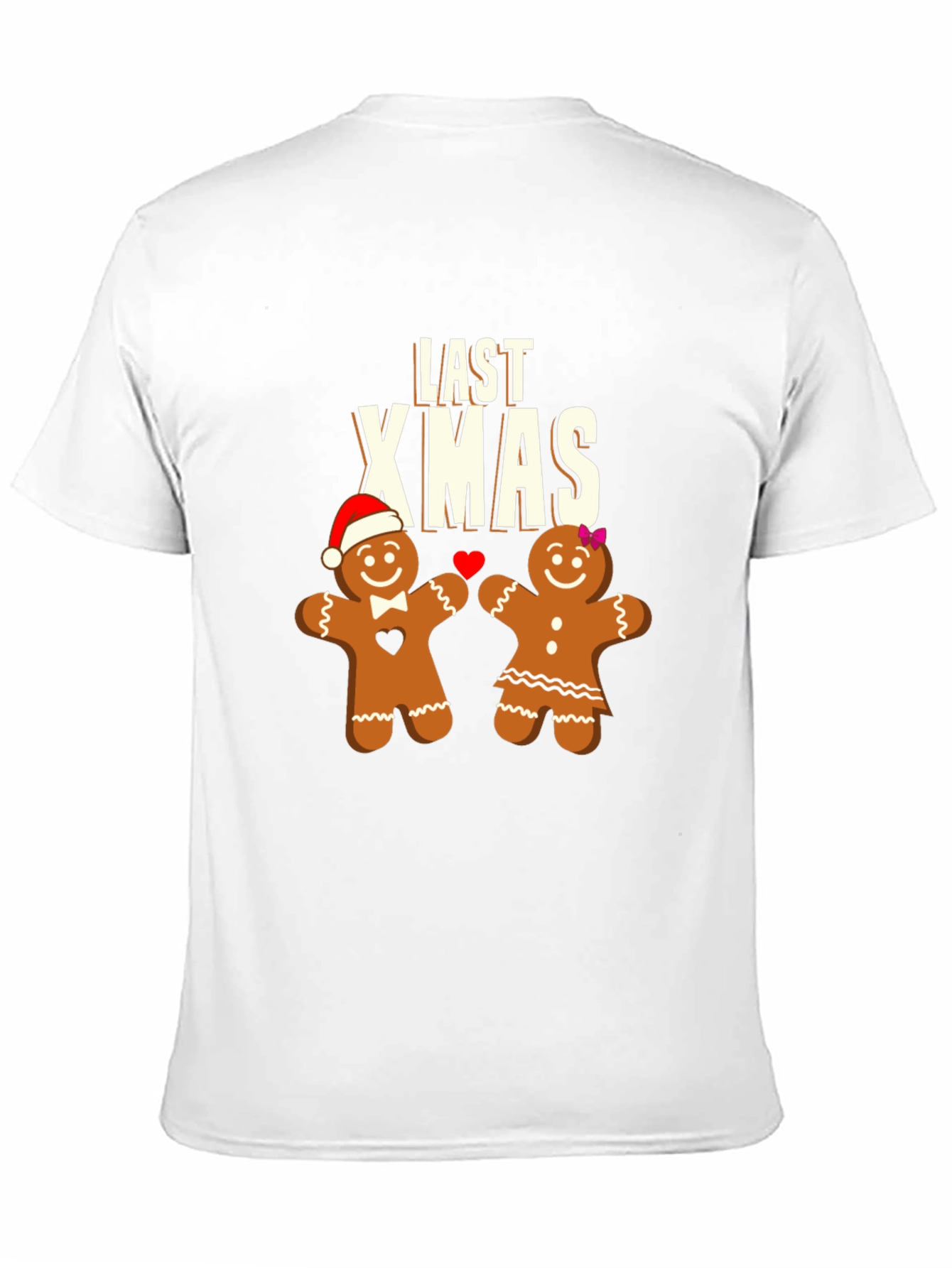 Last Xmas Gingerbread Couple Black T-Shirt