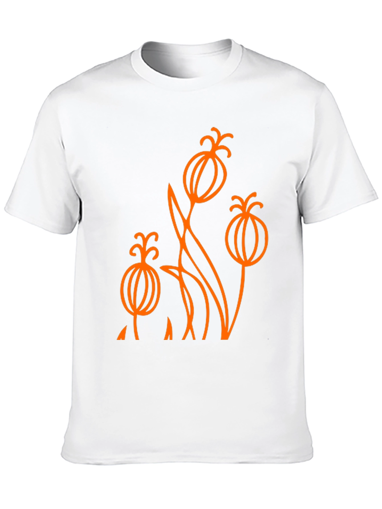 Abstract Floral Graphic Tee - Black