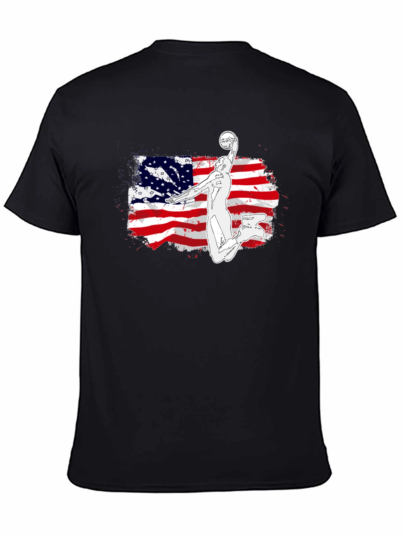 American Flag Basketball Graphic T-Shirt