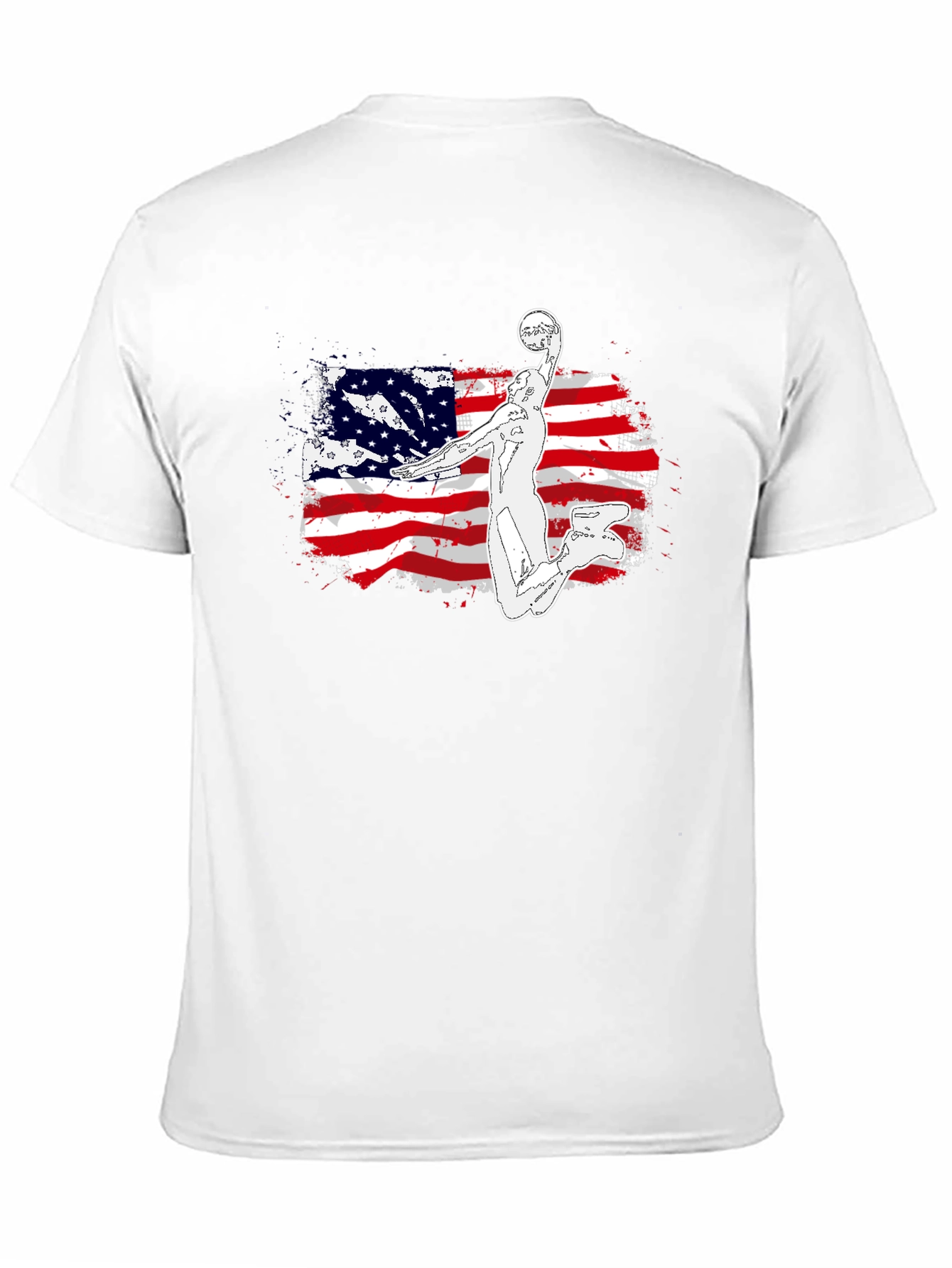 American Flag Basketball Graphic T-Shirt