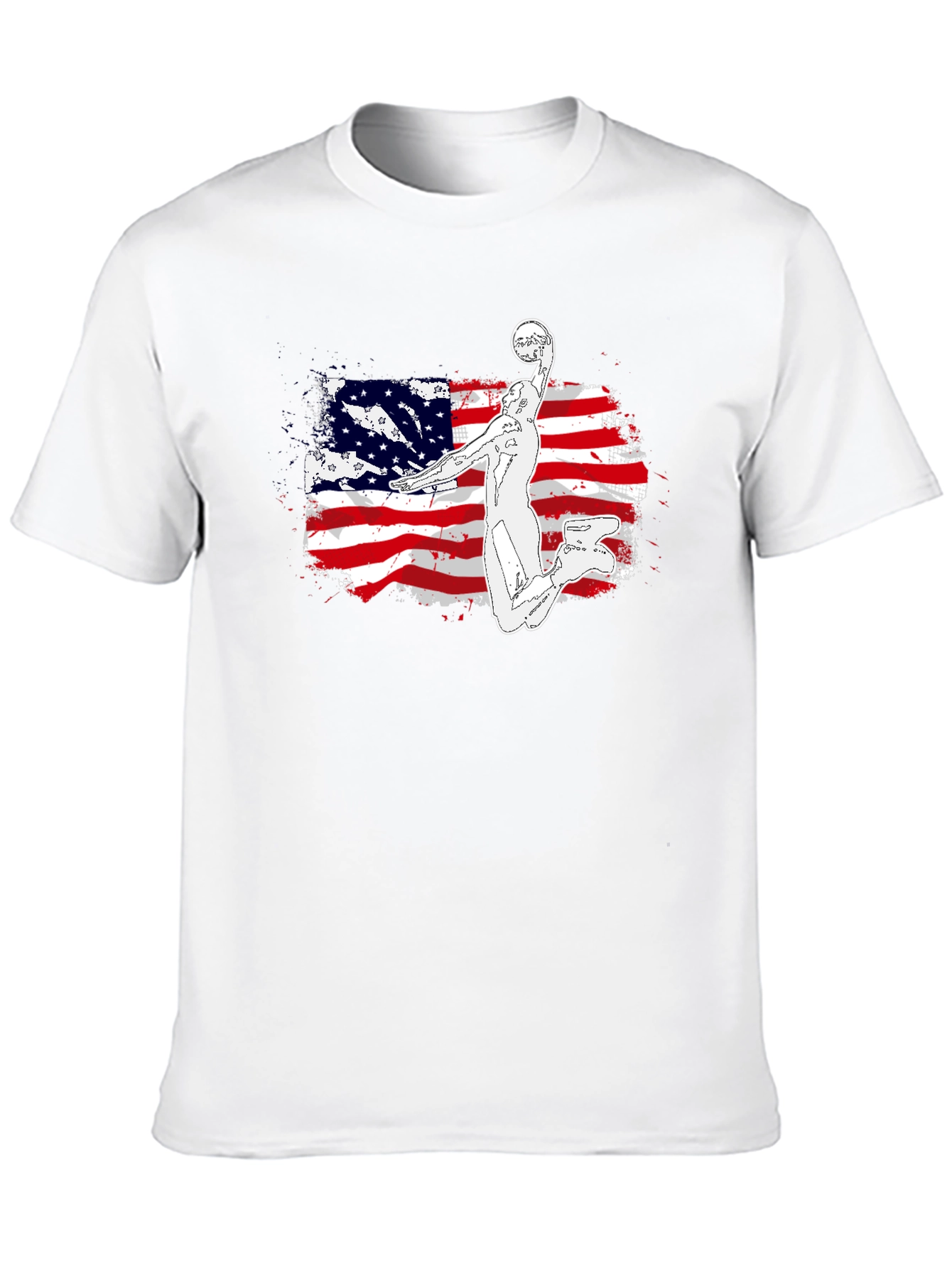 American Flag Basketball Graphic T-Shirt