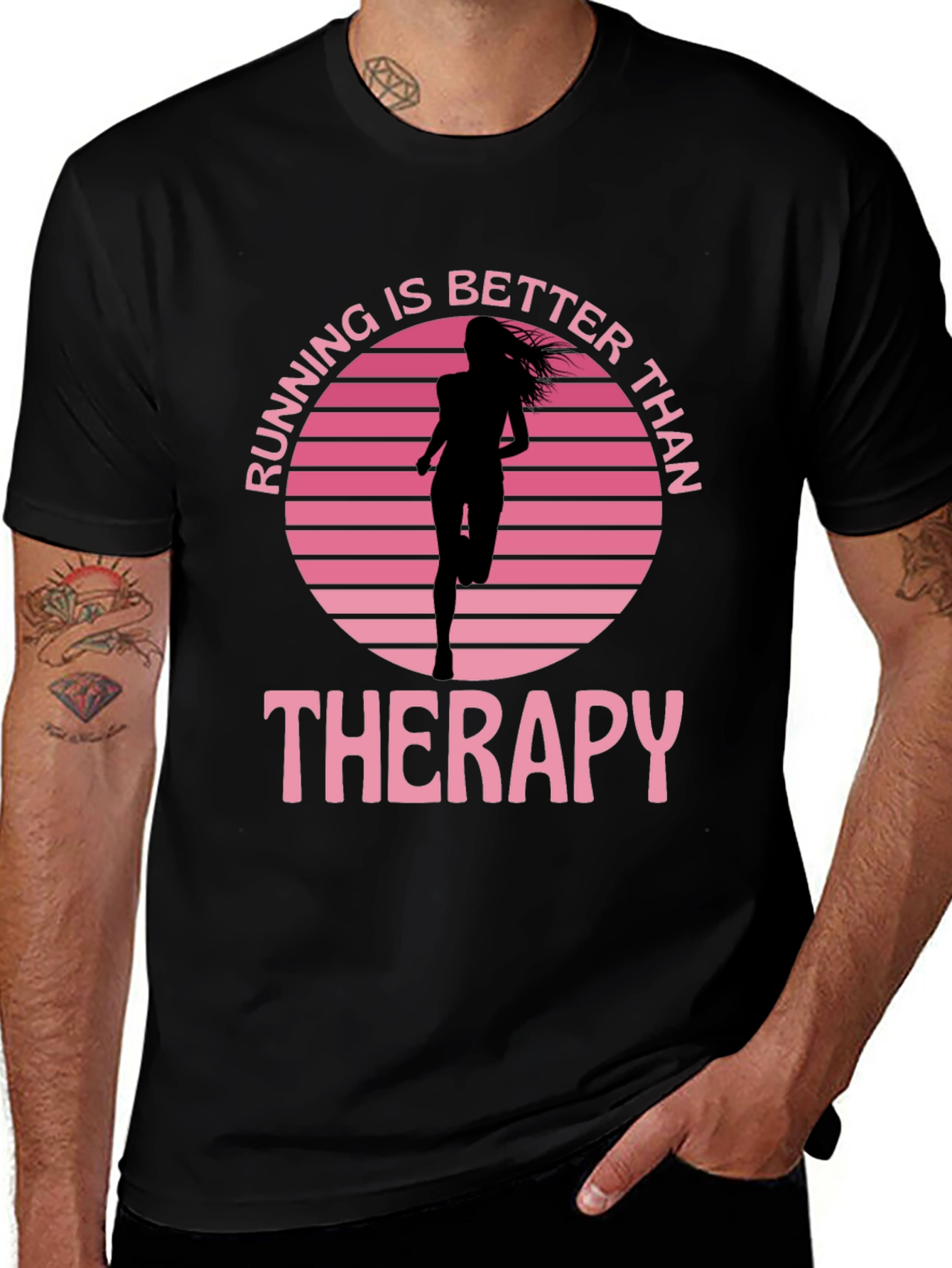 Running Is Better Than Therapy Graphic Tee