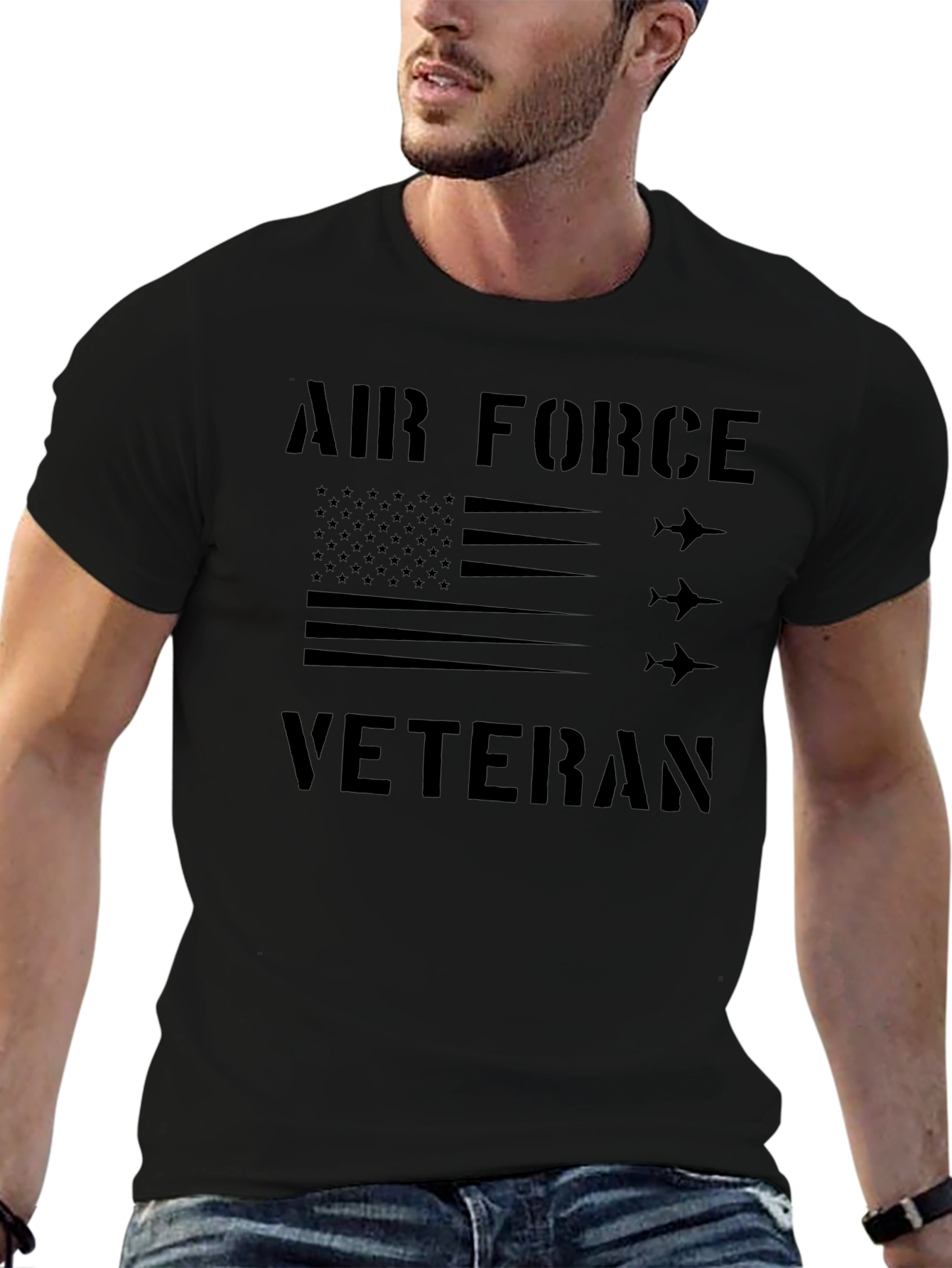 Air Force Veteran Graphic T-Shirt - Patriotic Design