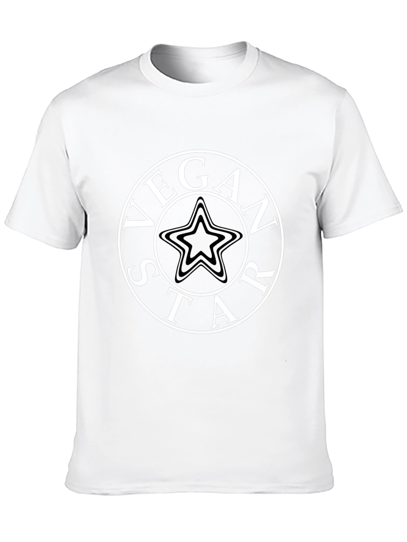 Vegan Star Graphic T-Shirt - Black