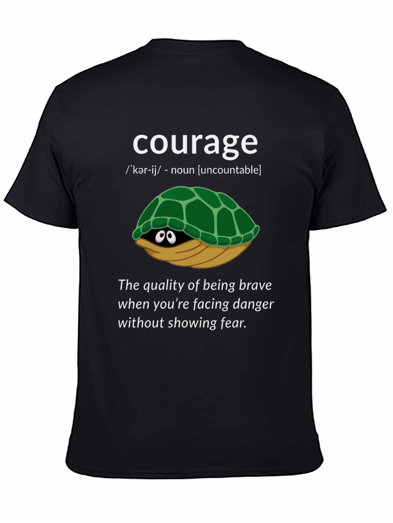 Courage Turtle Graphic T-Shirt