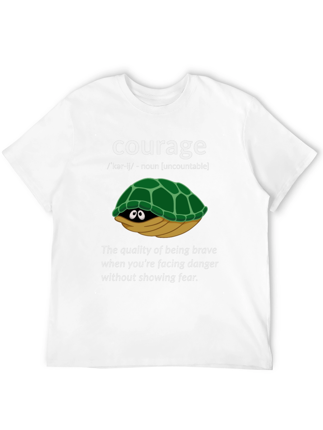 Courage Turtle Graphic T-Shirt