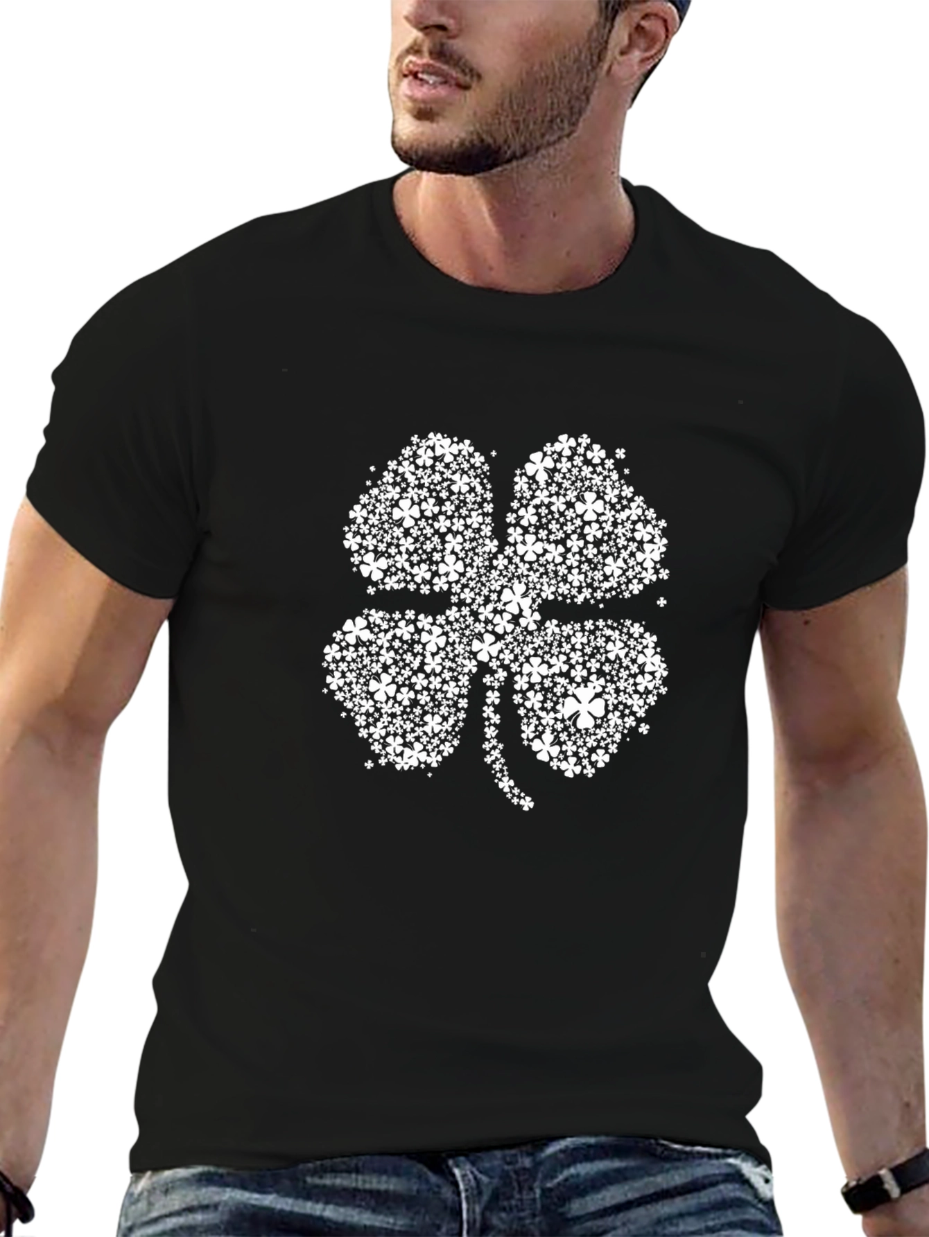 Lucky Clover Graphic Tee - Black