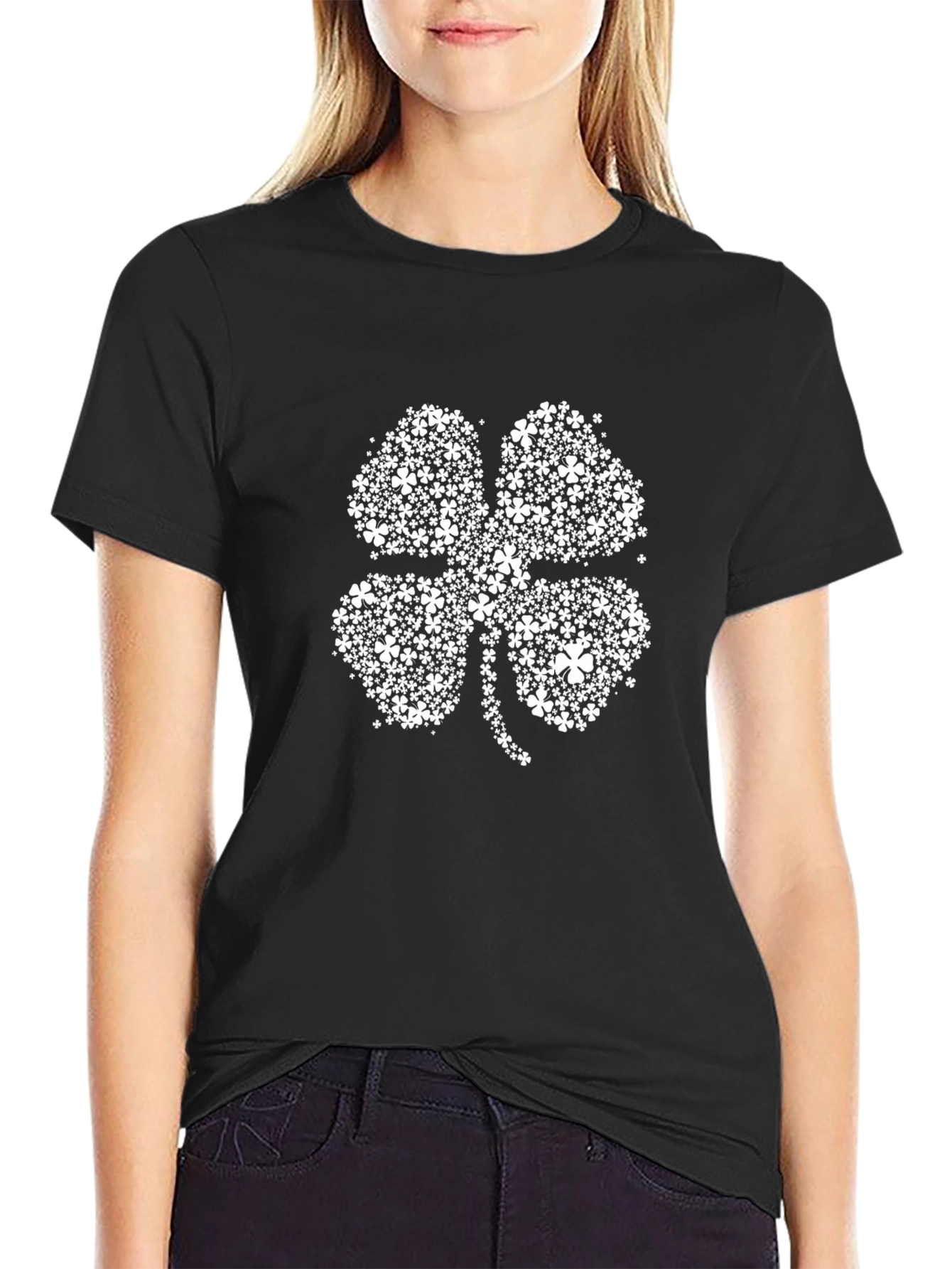 Lucky Clover Graphic Tee - Black