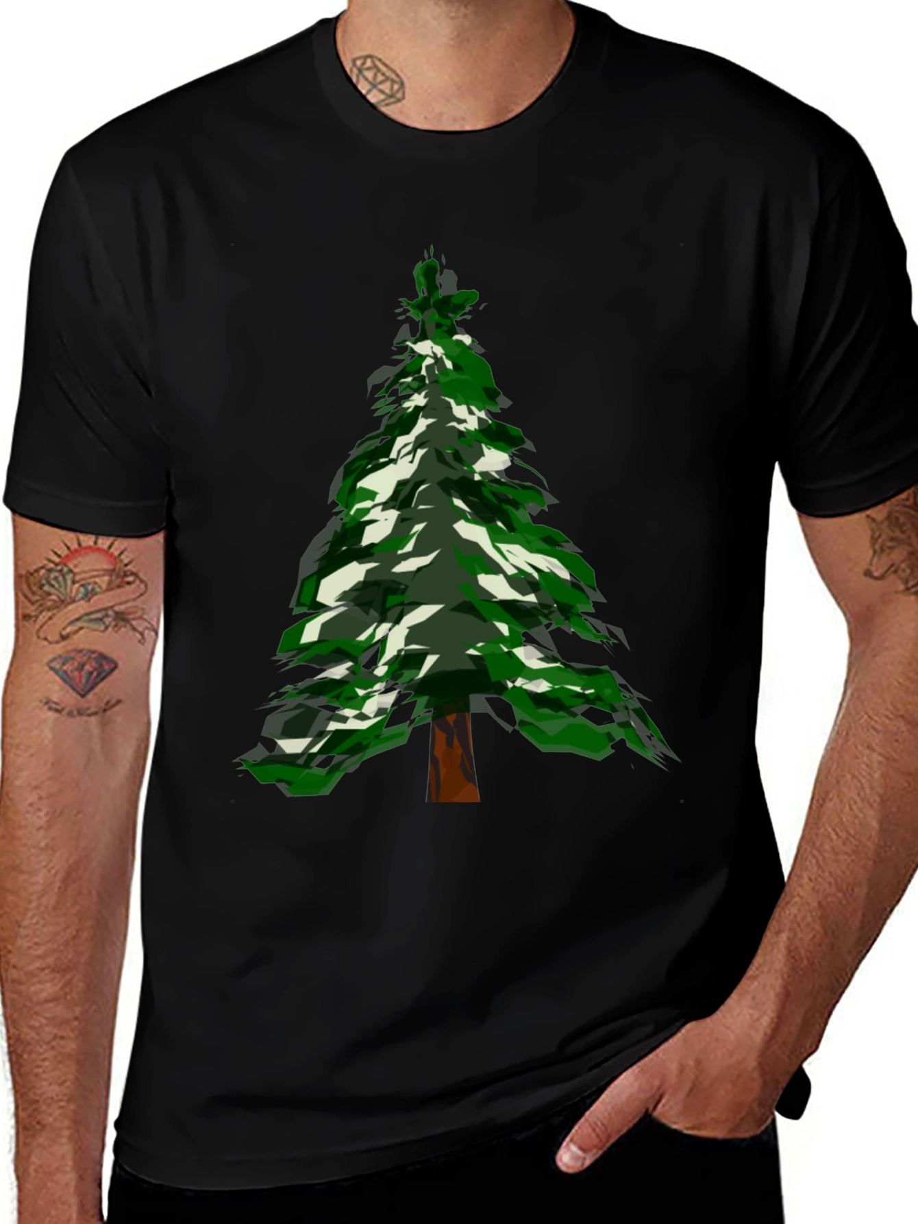 Christmas Tree Graphic Tee - Holiday Style