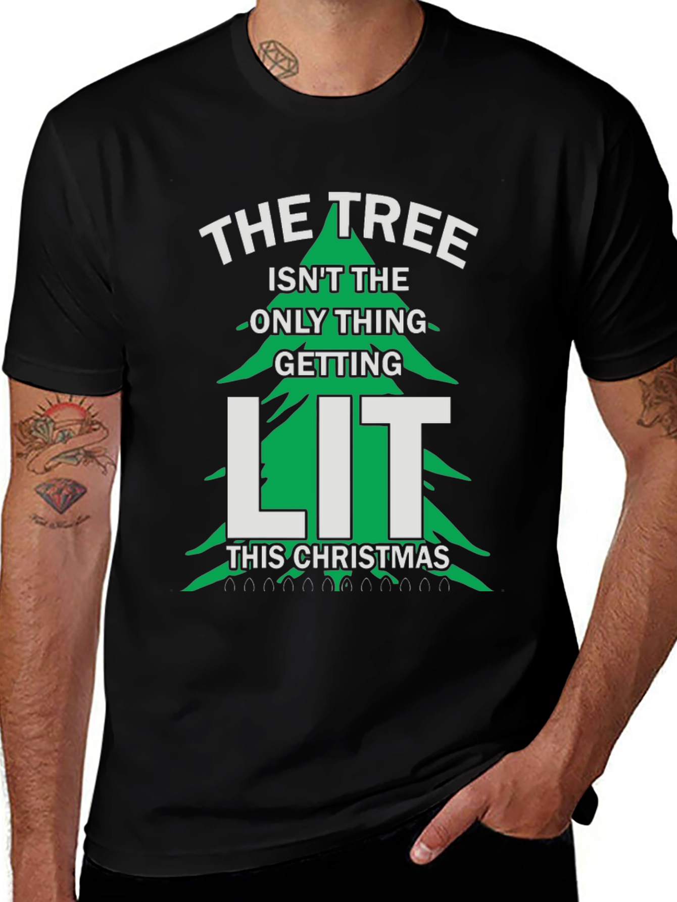 Funny Christmas Tree LIT T-Shirt