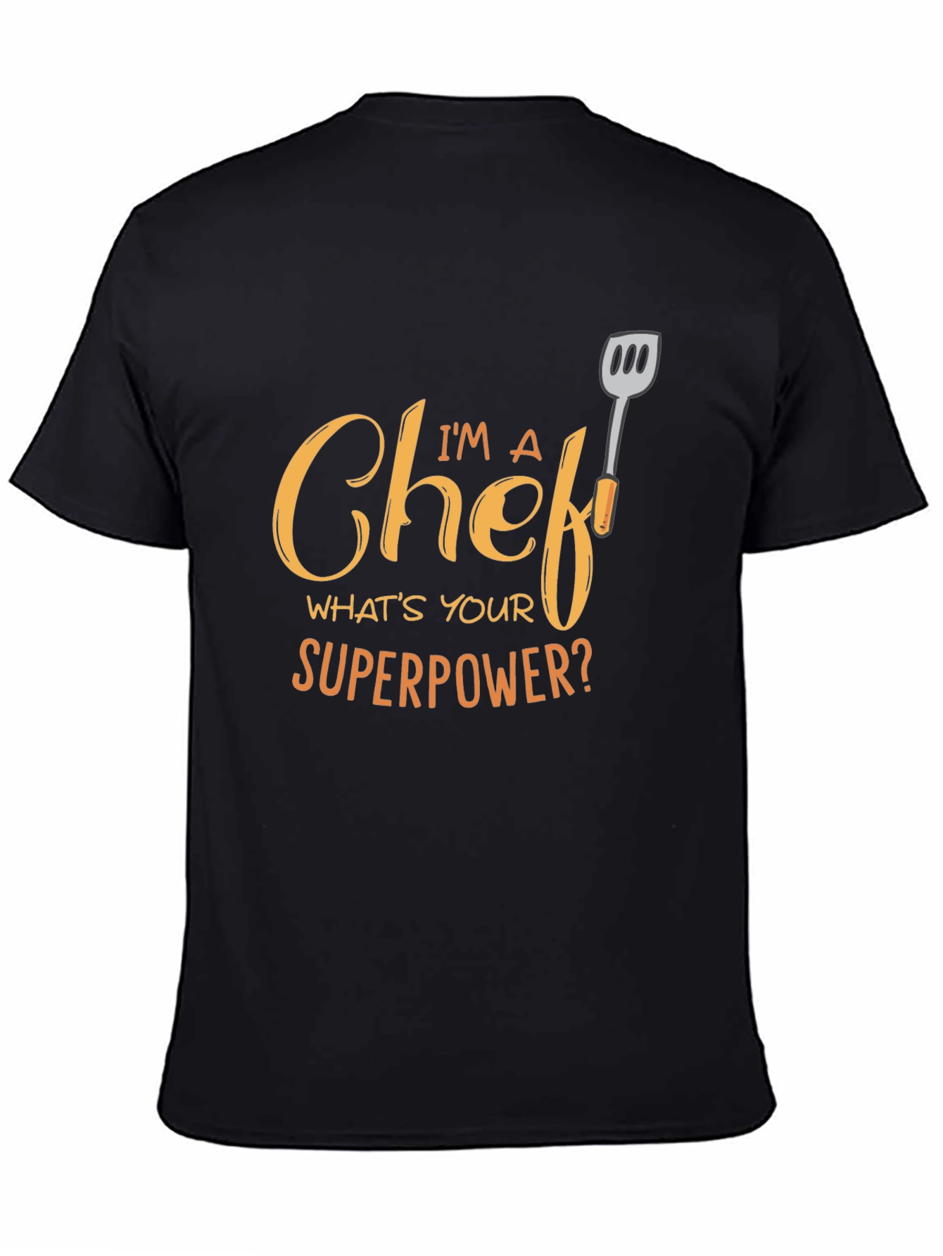 Chef Superpower Graphic Tee - Black Cotton T-Shirt