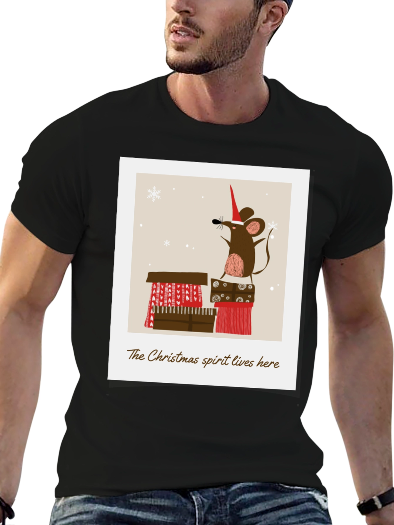 Festive Christmas Mouse T-Shirt
