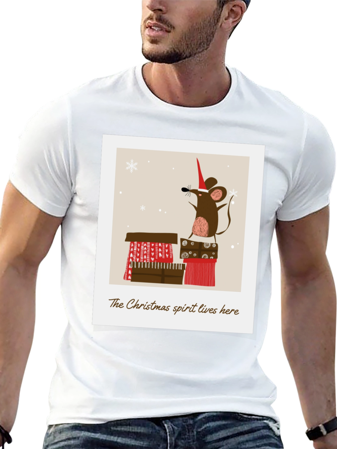 Festive Christmas Mouse T-Shirt