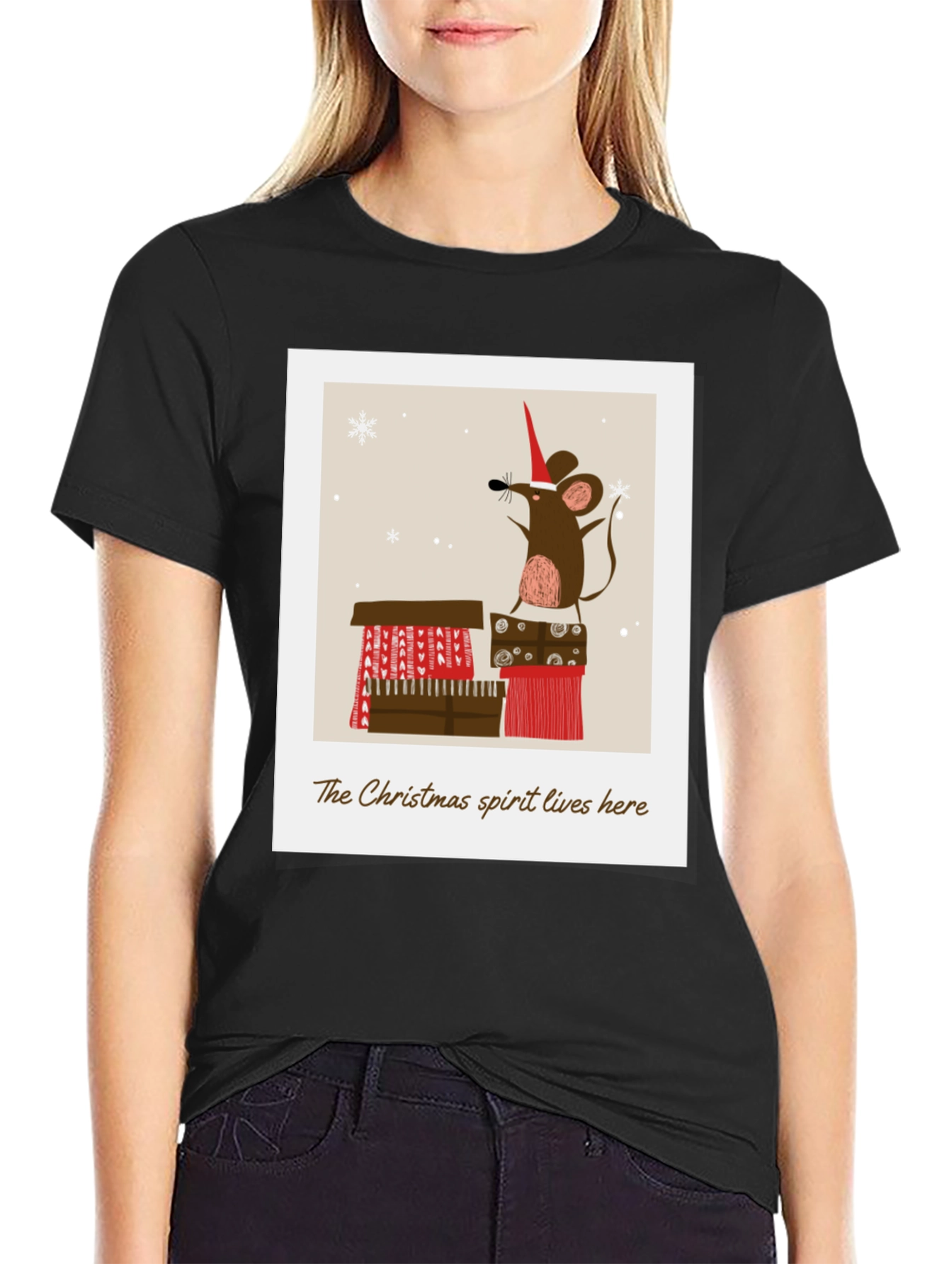Festive Christmas Mouse T-Shirt
