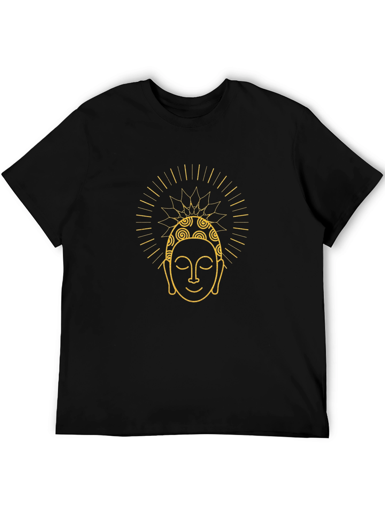 Buddha Graphic Tee - Stylish Black Cotton T-Shirt