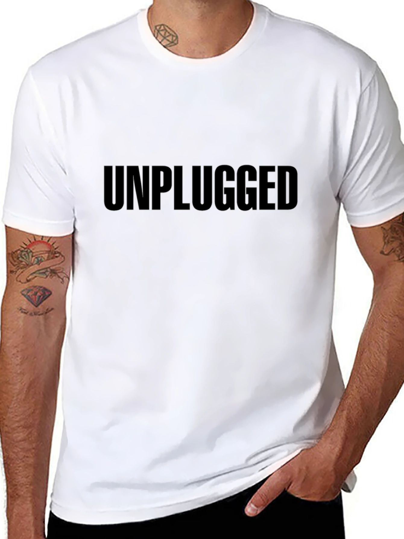 Unplugged Black Graphic Tee