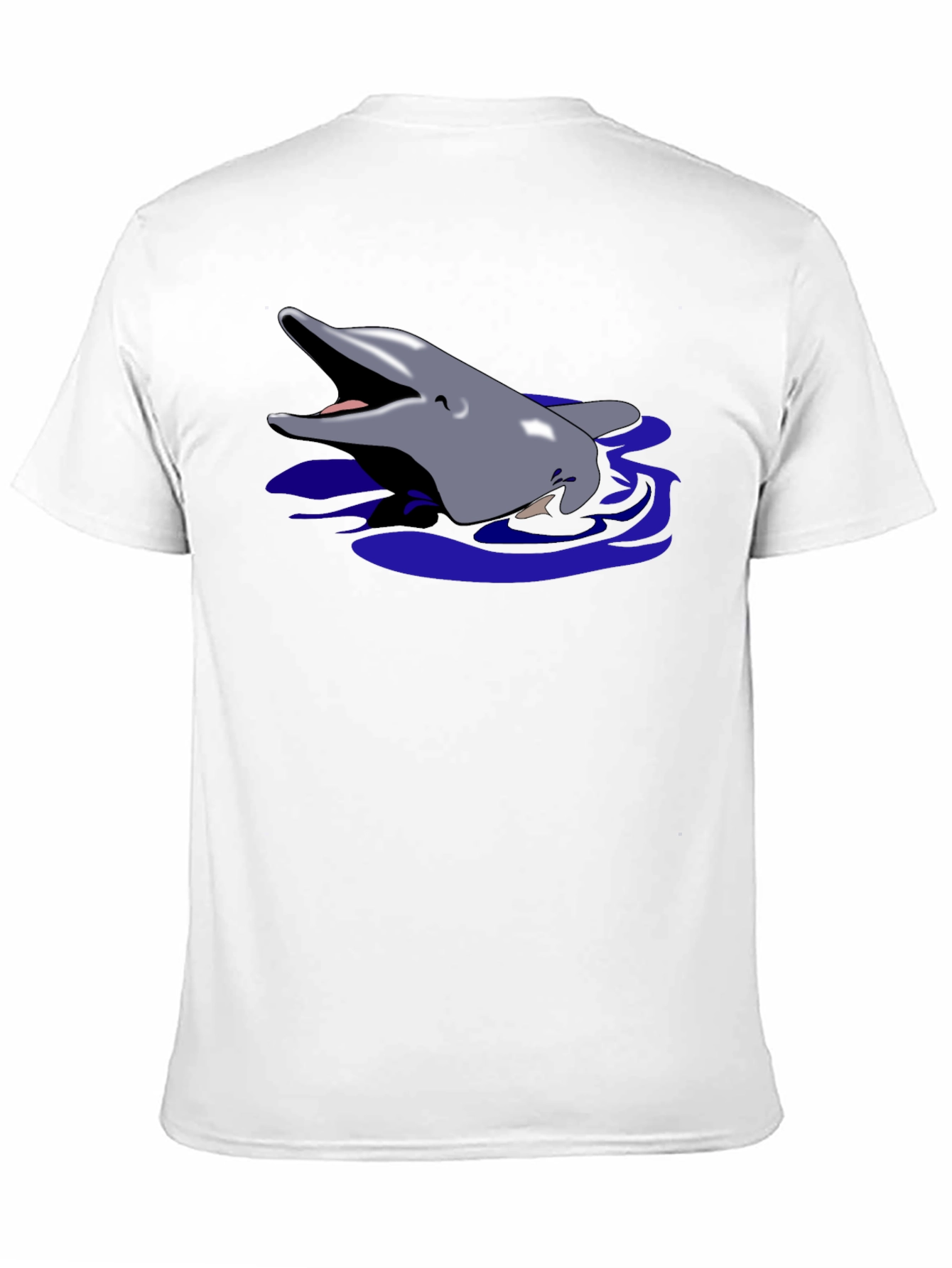 Dolphin Graphic Tee - Black Cotton T-Shirt
