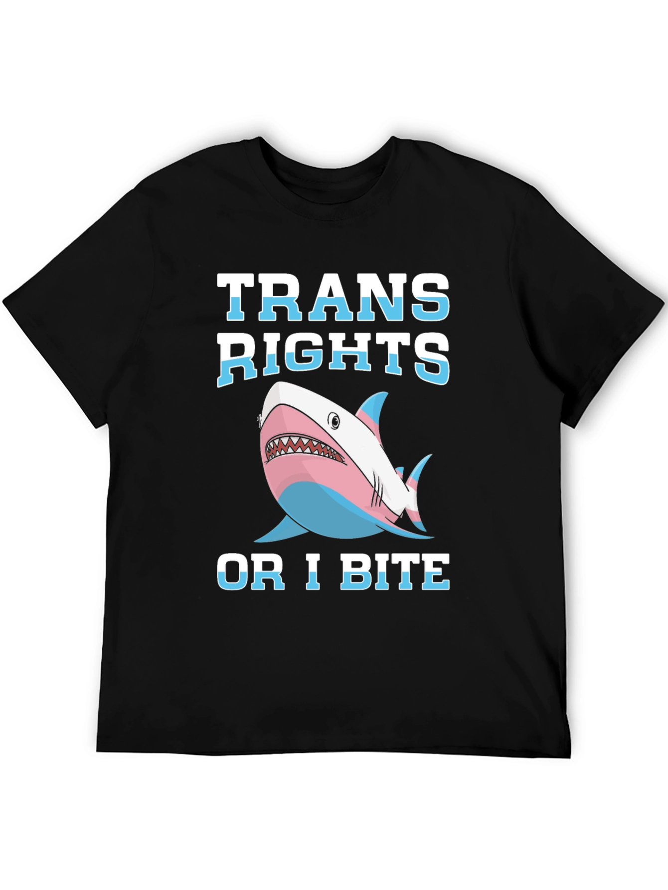 Trans Rights Shark Bite T-Shirt