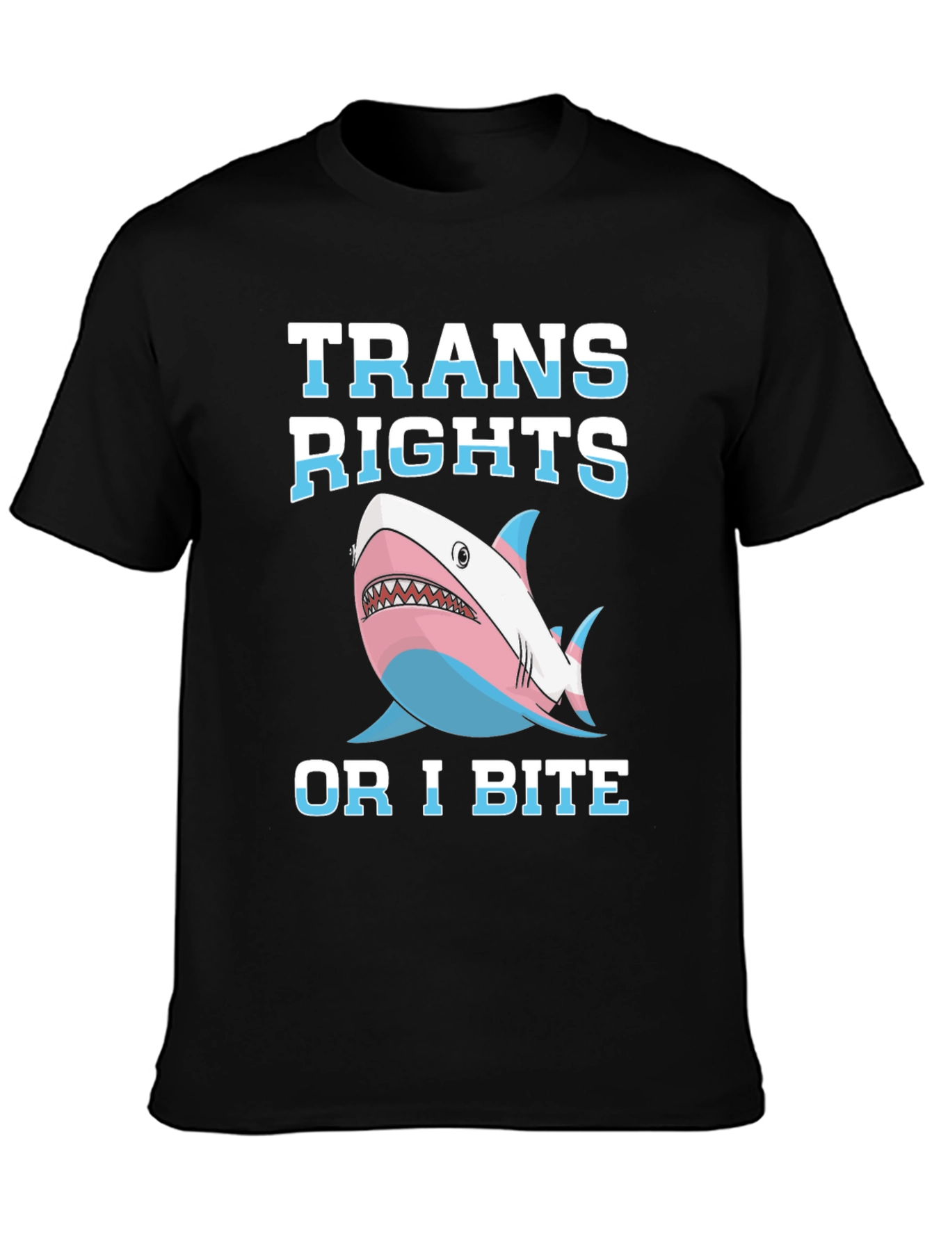 Trans Rights Shark Bite T-Shirt