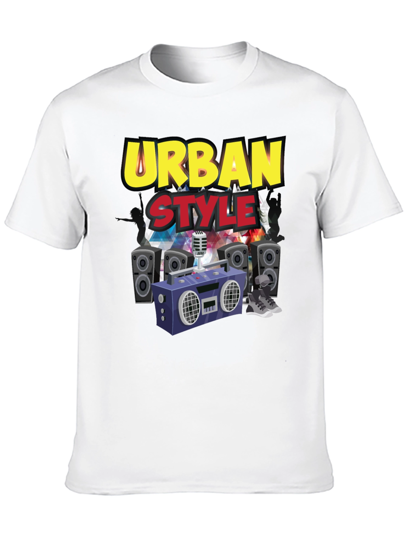 Urban Style Graphic Tee - Black