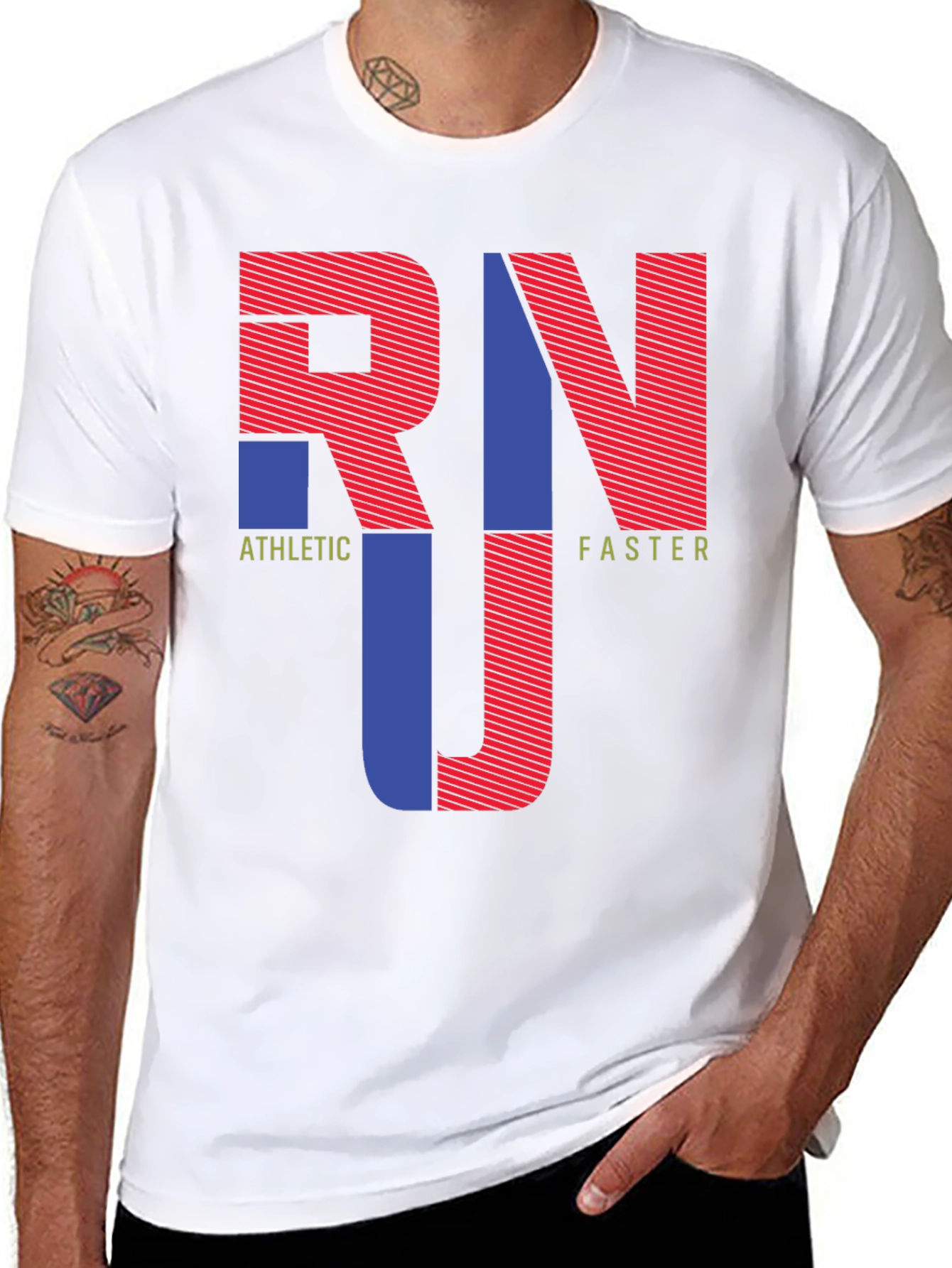 Athletic Faster Graphic Print T-Shirt