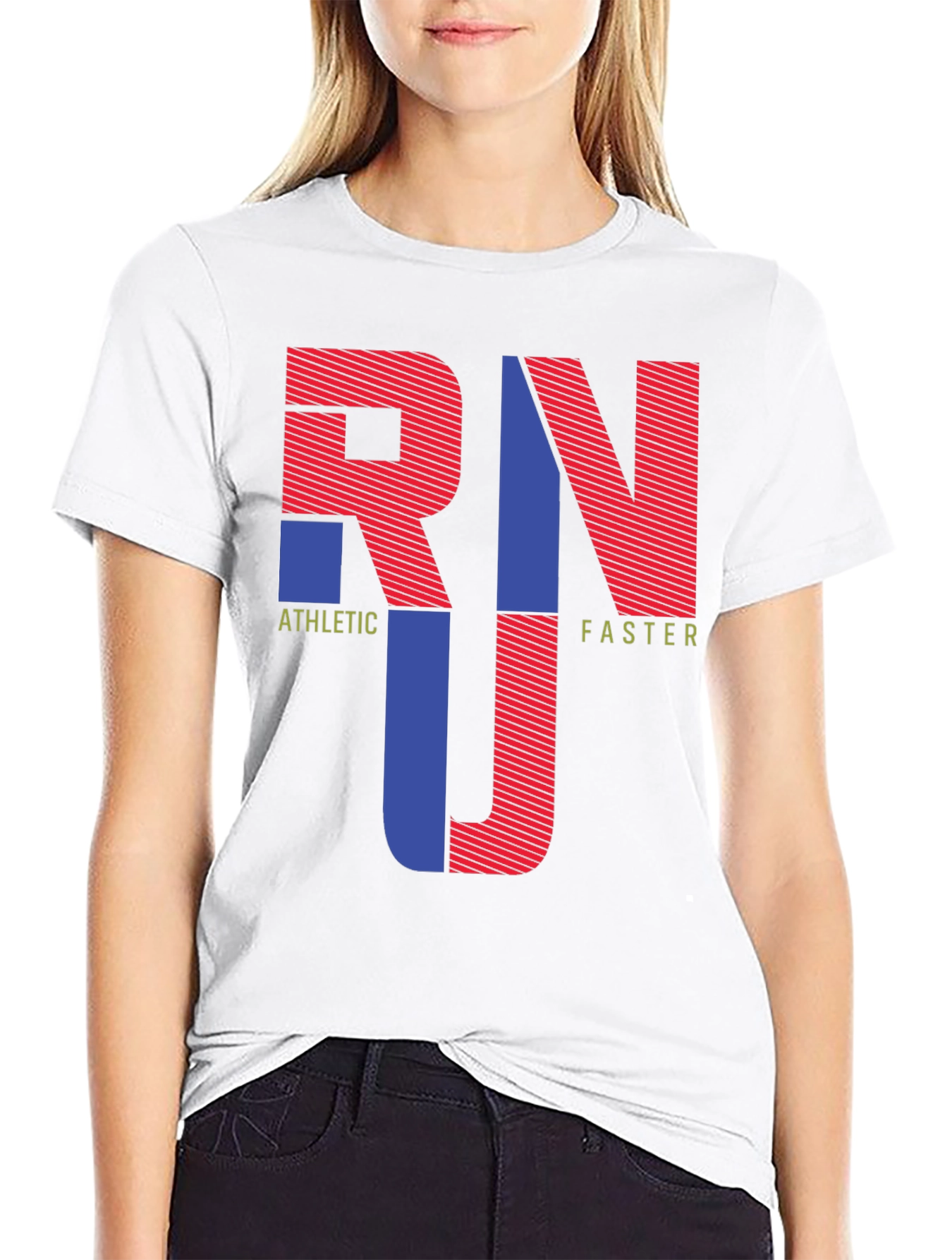Athletic Faster Graphic Print T-Shirt