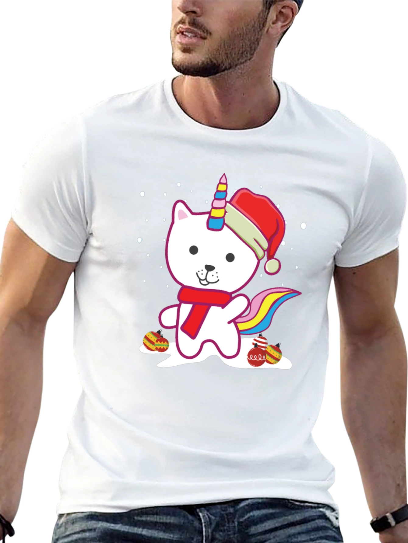 Christmas Cat Unicorn T-Shirt
