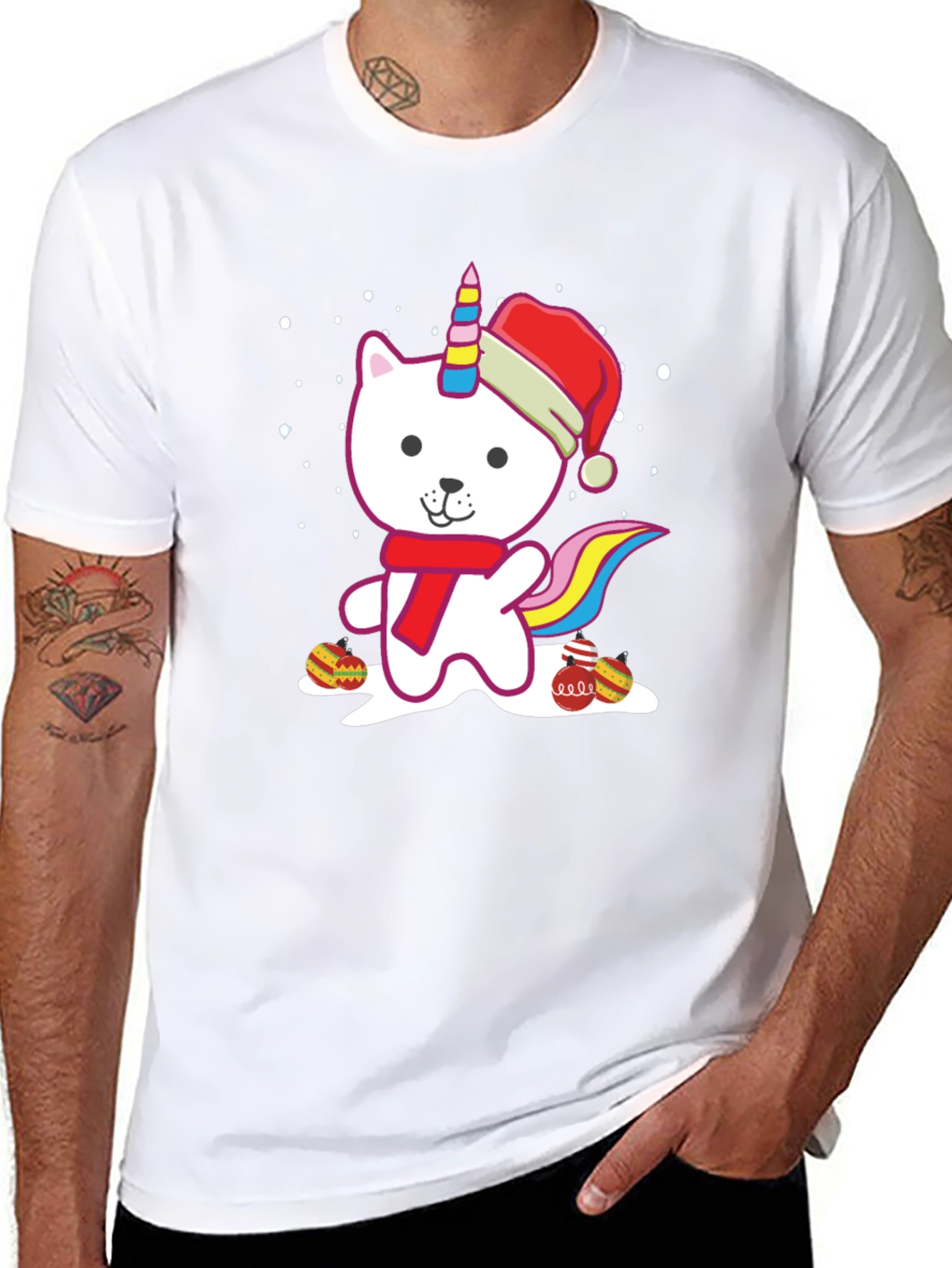 Christmas Cat Unicorn T-Shirt
