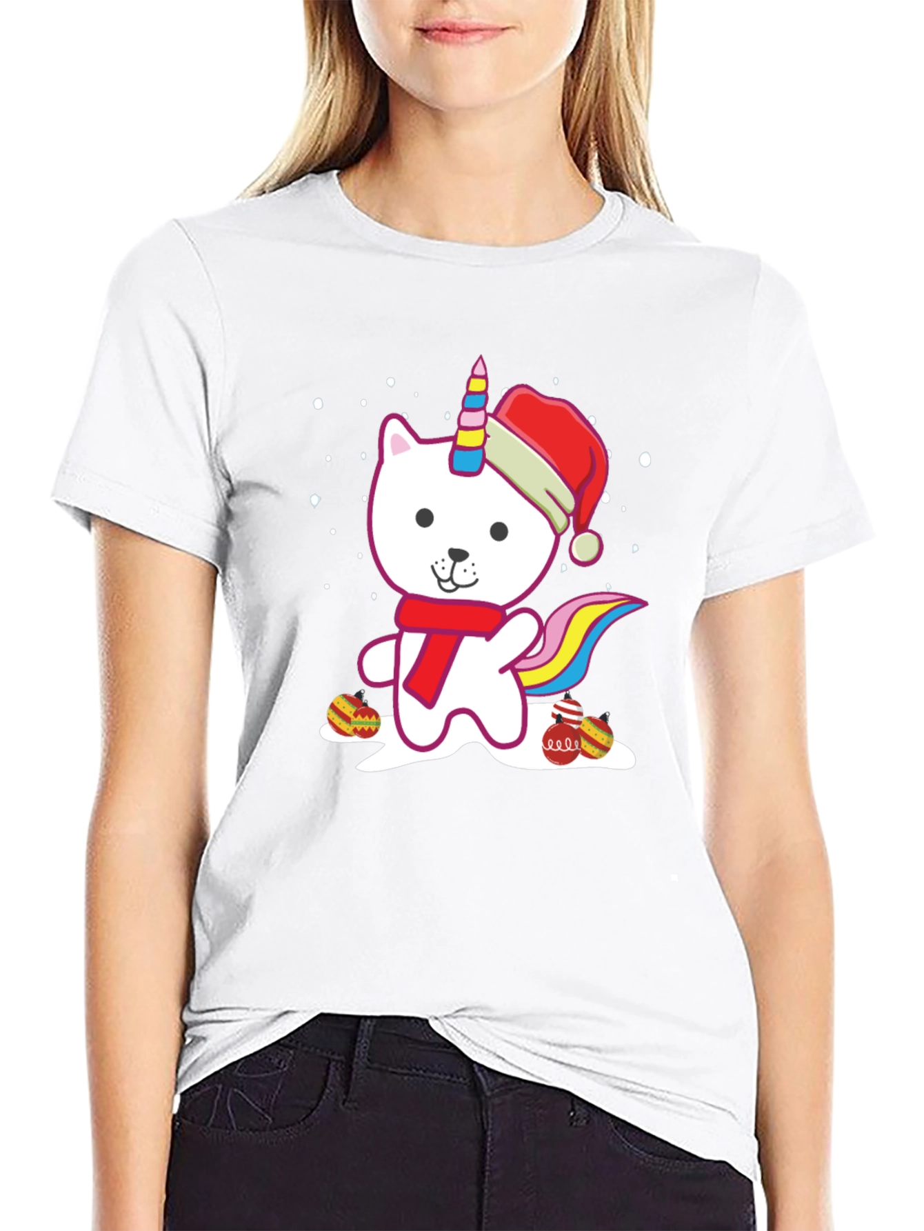 Christmas Cat Unicorn T-Shirt