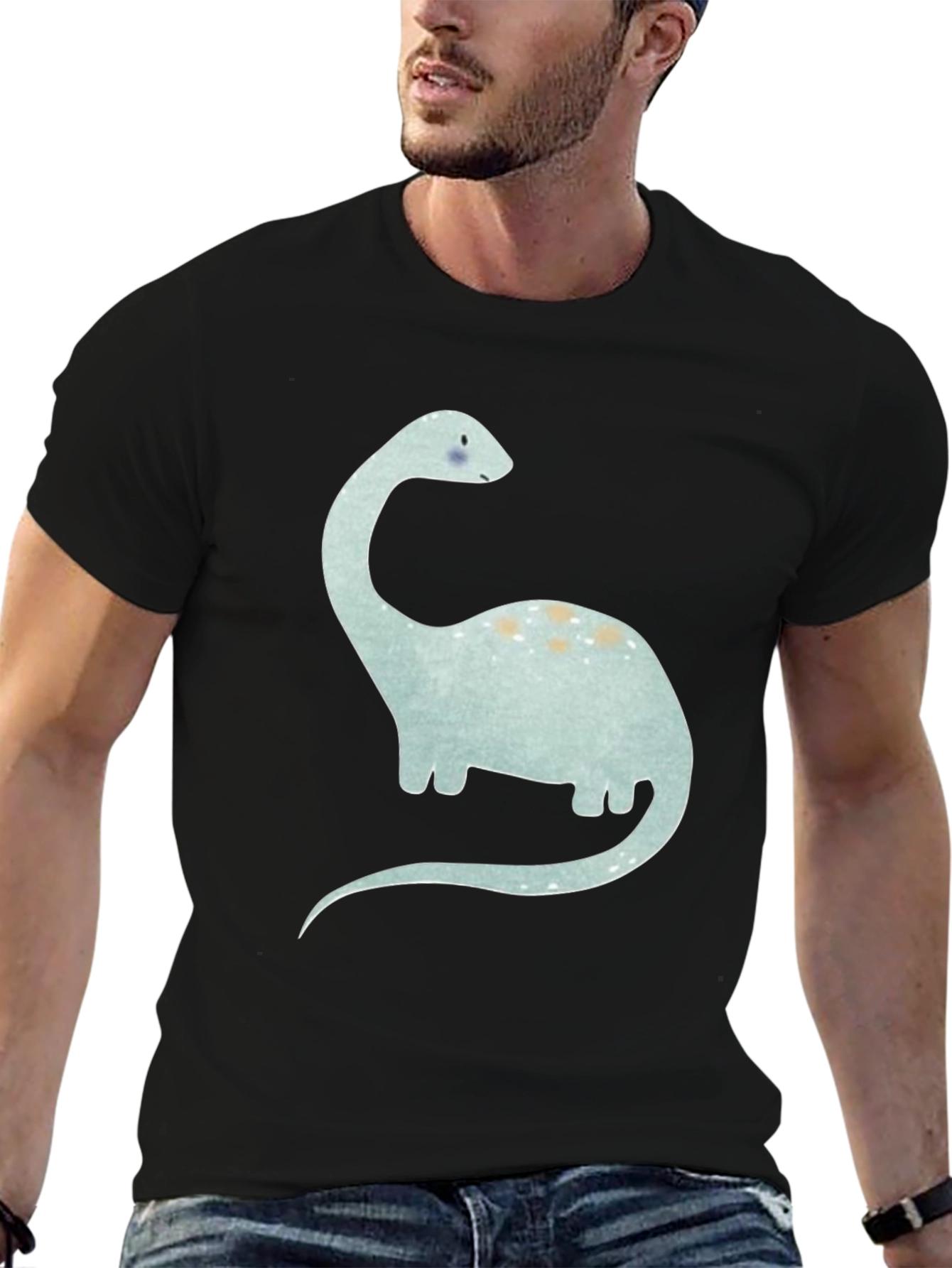 Dinosaur Graphic Tee - Cute Cartoon Brontosaurus