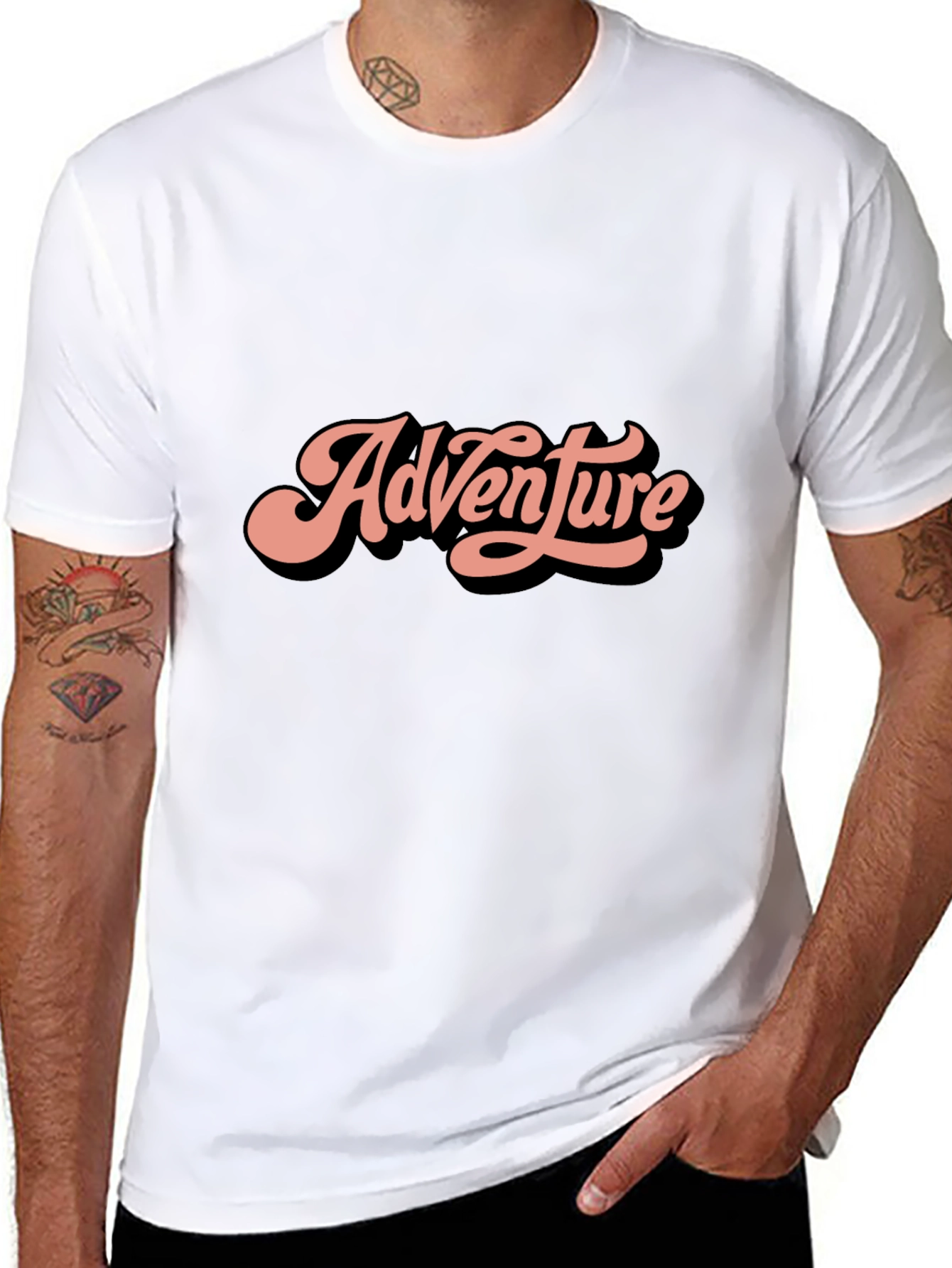 Adventure Tee: Retro Style Black T-Shirt