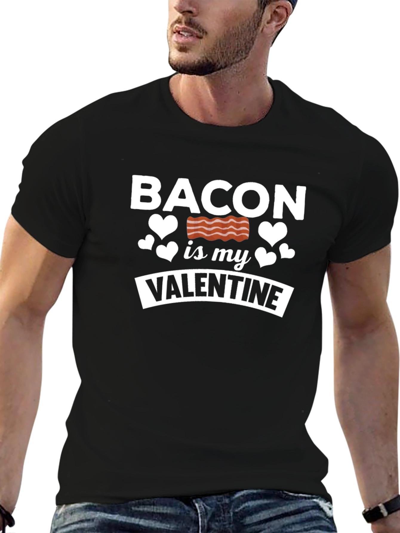 Bacon is My Valentine Graphic T-Shirt