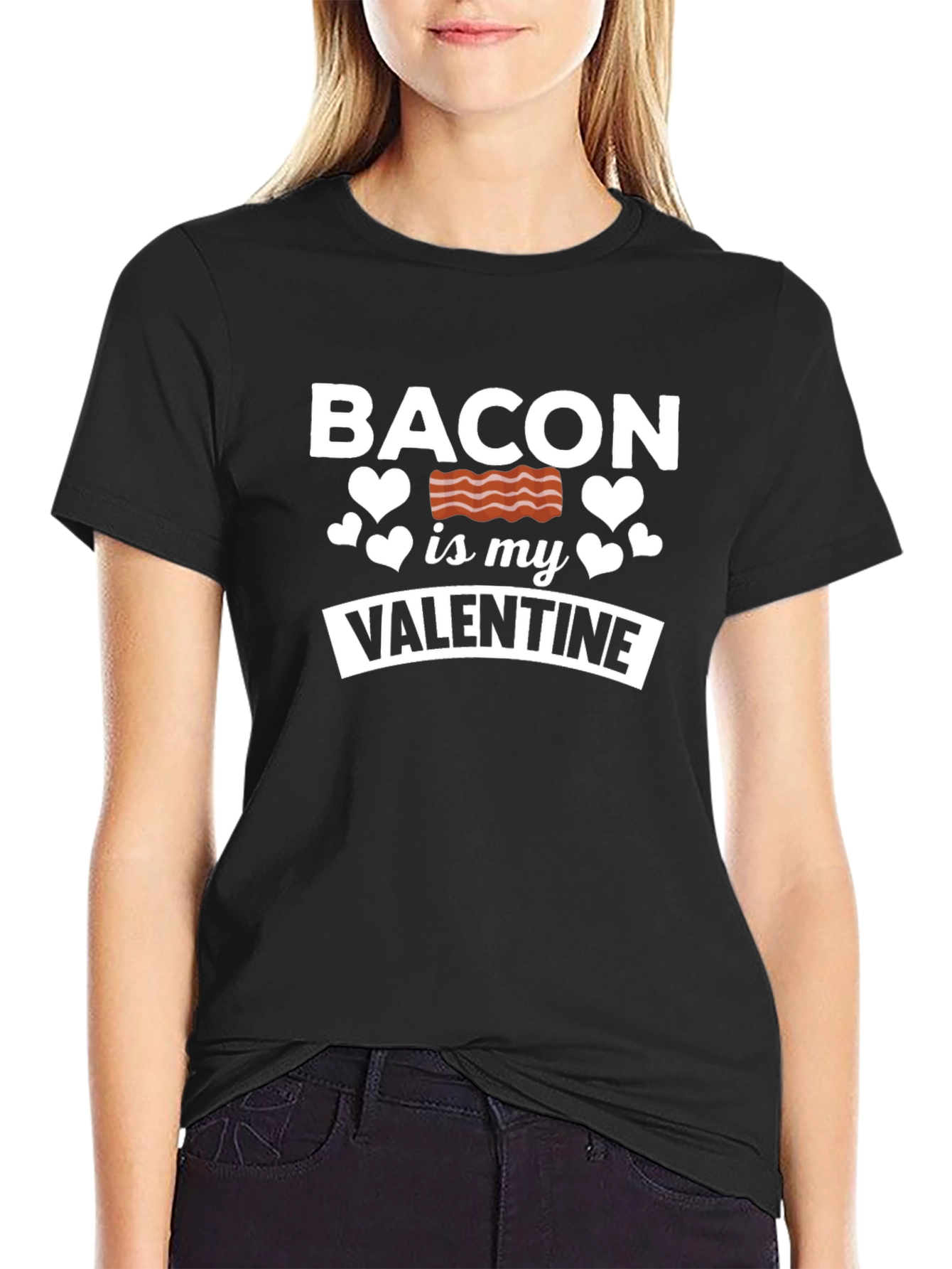 Bacon is My Valentine Graphic T-Shirt