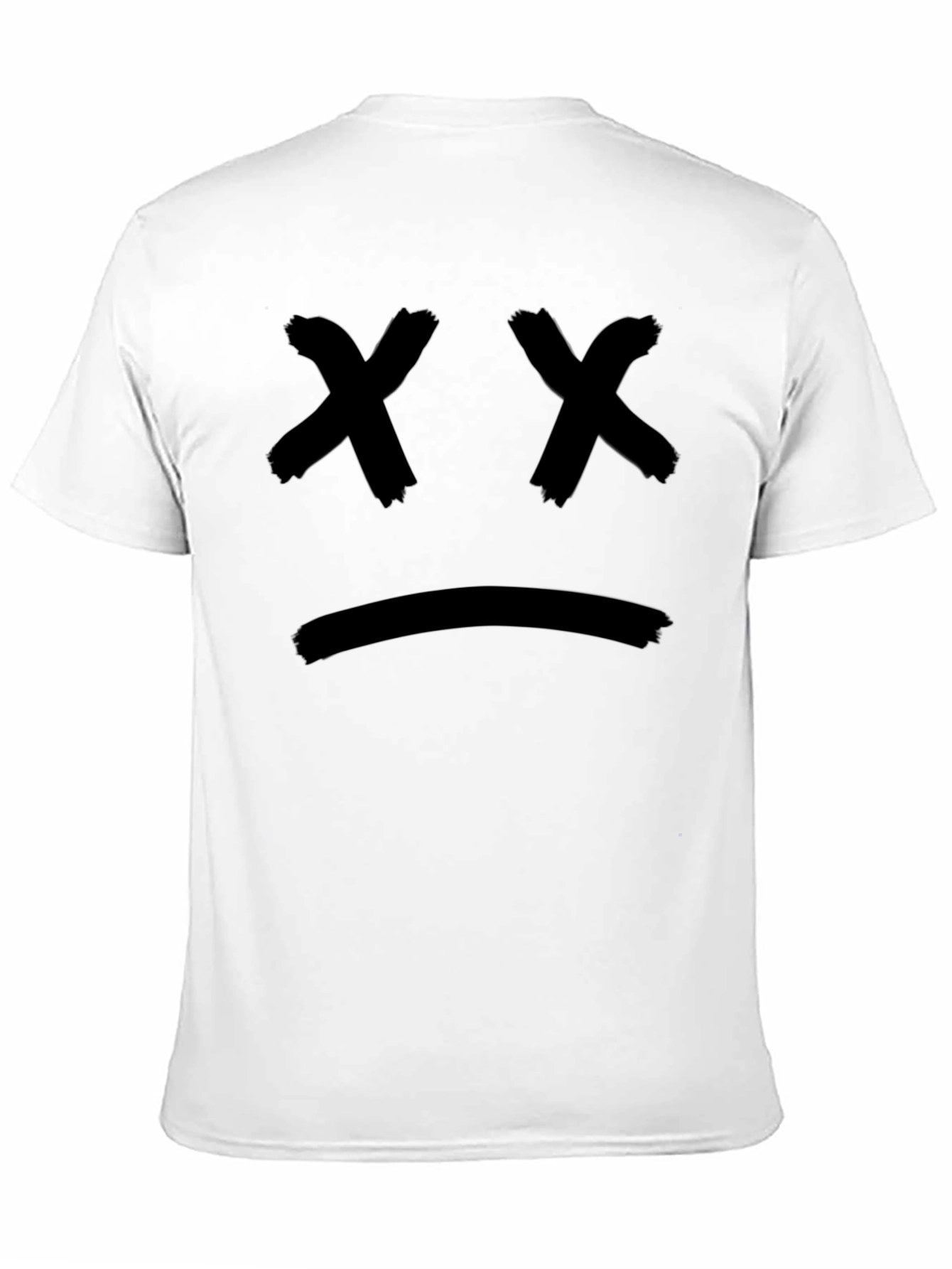 Sad Face Graphic Black T-Shirt